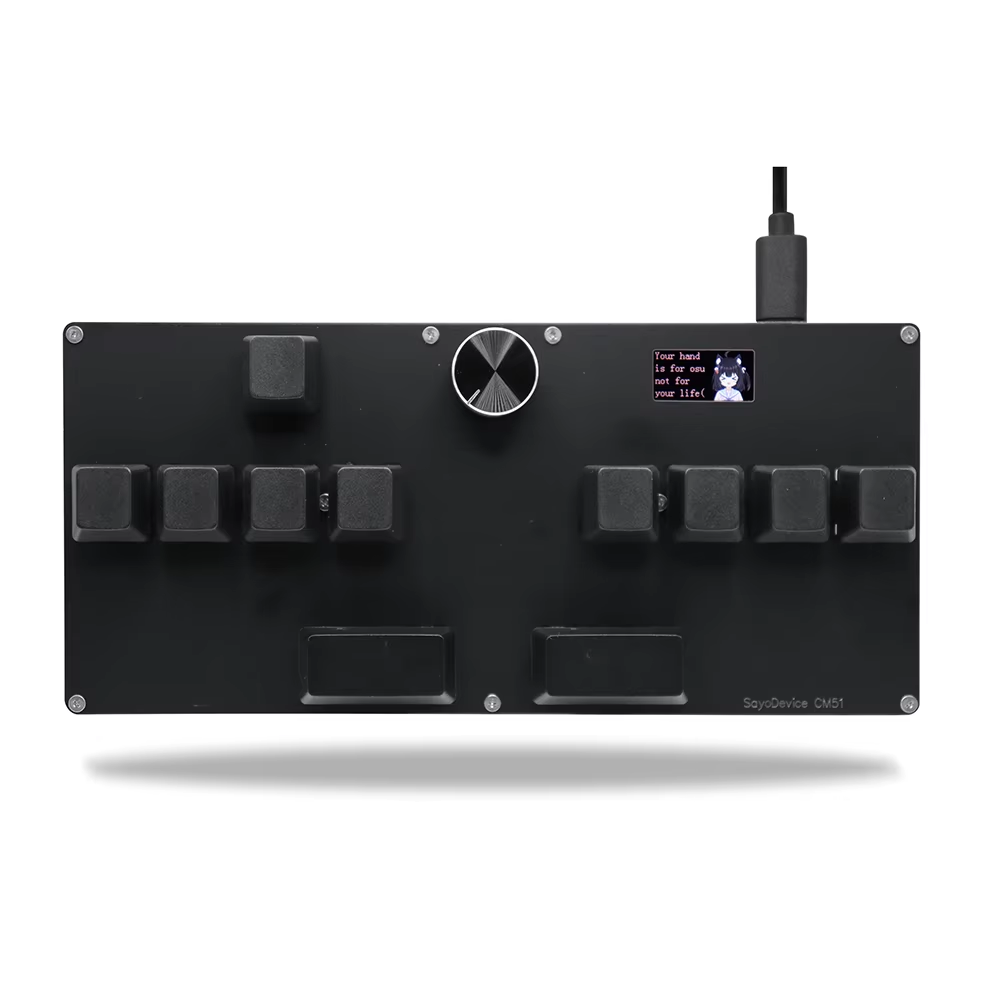 CM51 Sayodevice OSU DJ MAX /Gateron Switches Rapid Trigger Magnetic Switches Keyboard with Knob Screen Copy Paste Shotcut