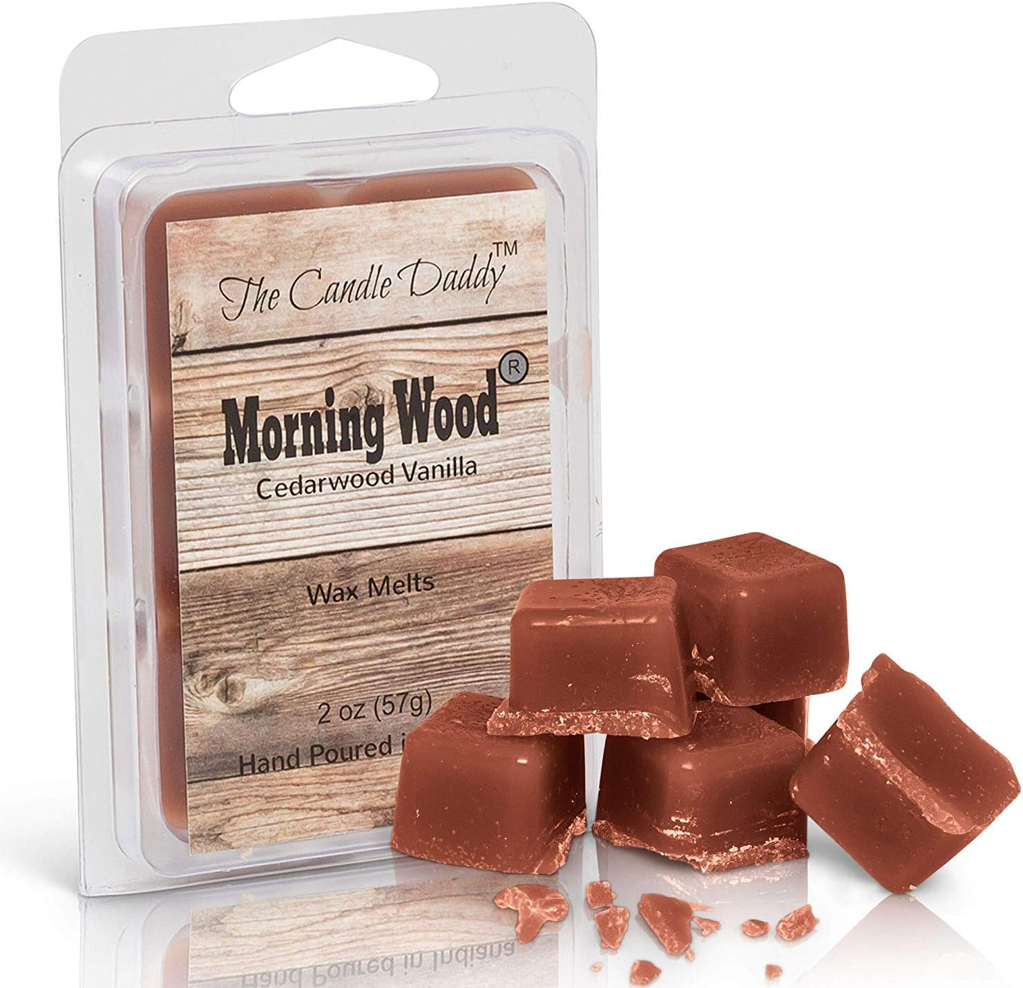 -Morning Wood- Cedarwood Vanilla Scented Wax Cubes - Maximum Scent Cedarwood Wax Melts - Candle Scent Melts- Enjoy Candle Ambience without Flame Soot - 1 Pack - 6 Cubes- 2 Oz