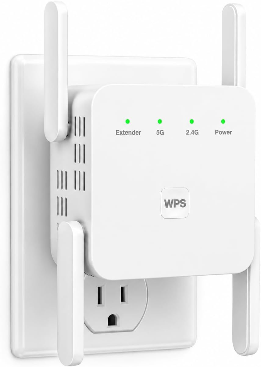Wifi Extender Signal Booster for Home 5G 1200Mbps Dual Band Wifi Booster