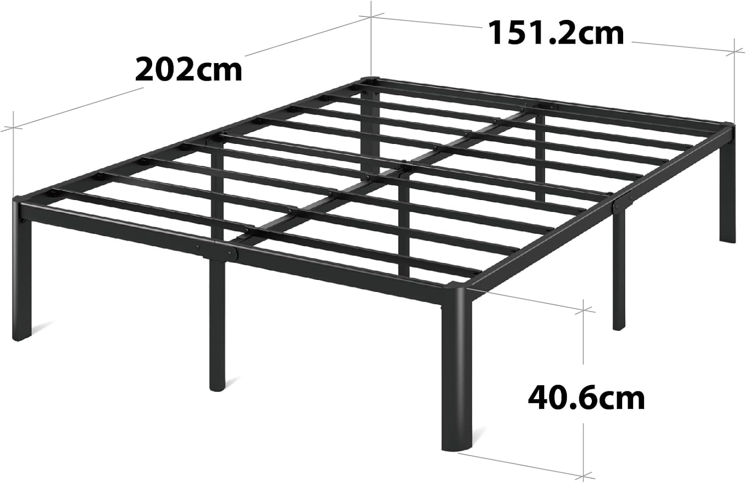 Zinus Van Queen Bed Frame 40cm Metal Bed Base | Steel Slat Mattress Support |... - Picture 4 of 16
