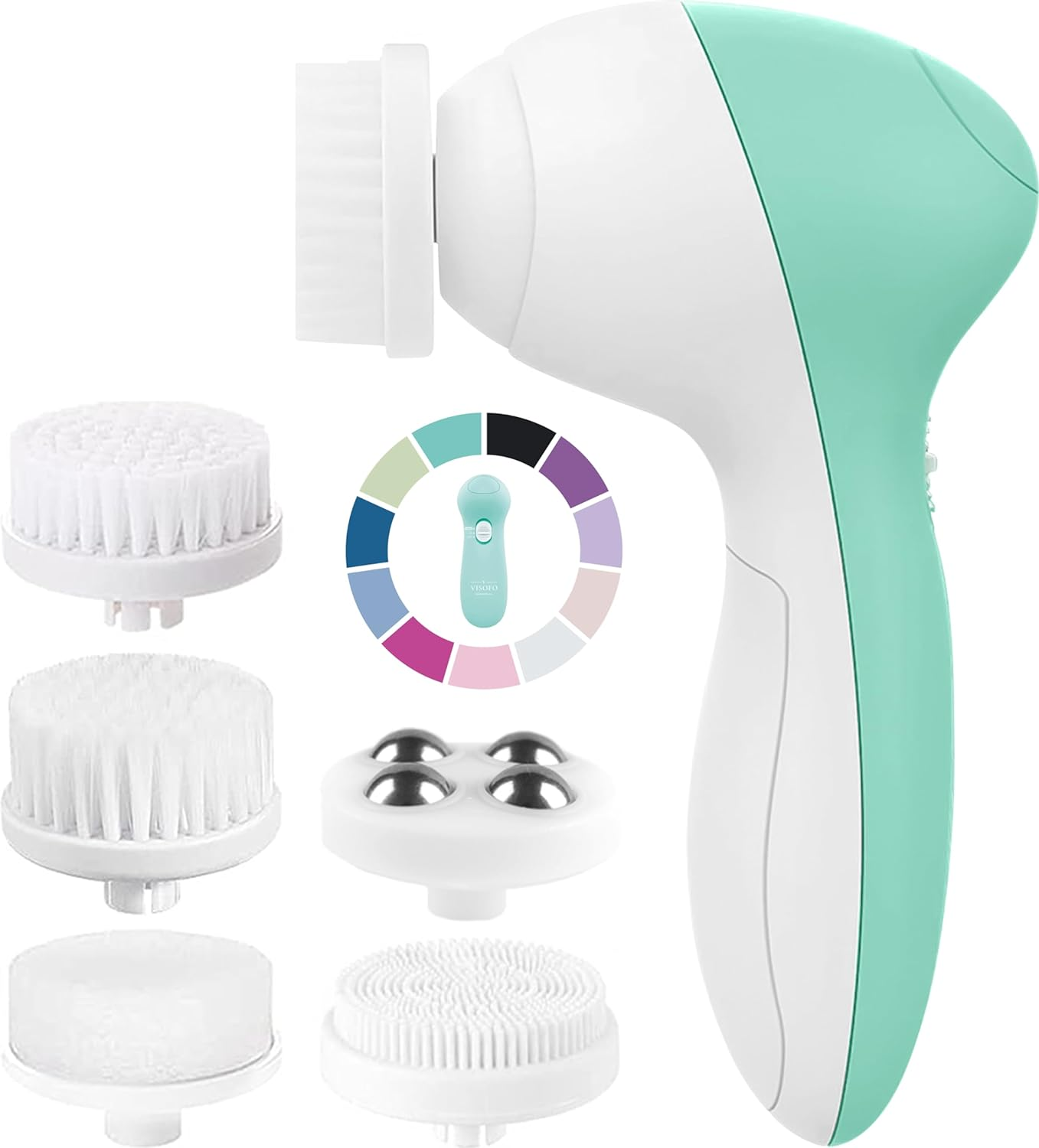 Cepillo Facial Electrico Exfoliante Limpiador 7 Cabezas Cuidado Piel Opalo