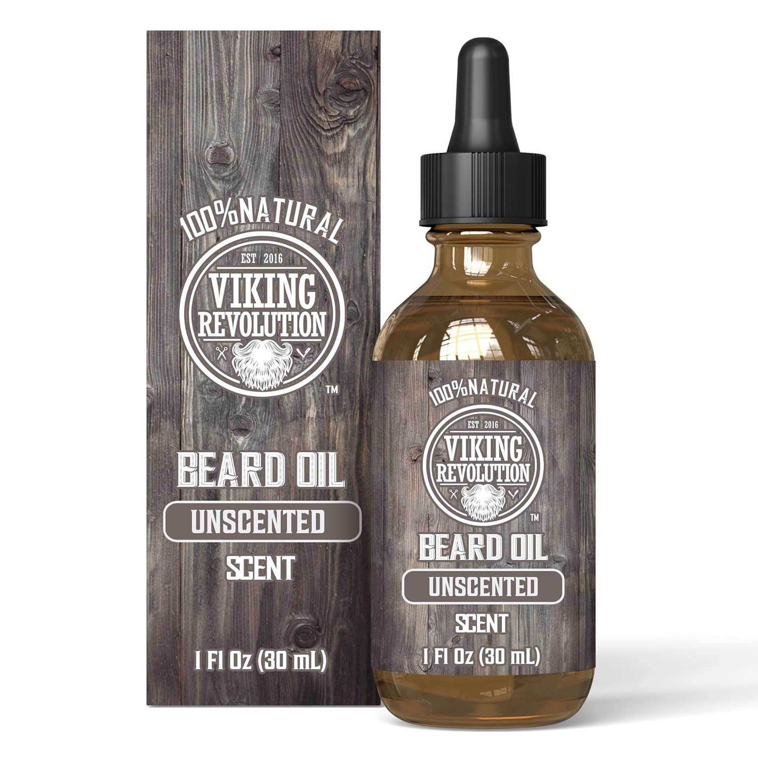 Unscented Beard Oil for Men - Natural Mens Beard Oil with Argan Oil and Jojoba Oil - Beard Softener, Strengthens and Moisturizes - Beard Conditioner for Men (Unscented, 1 Pack)