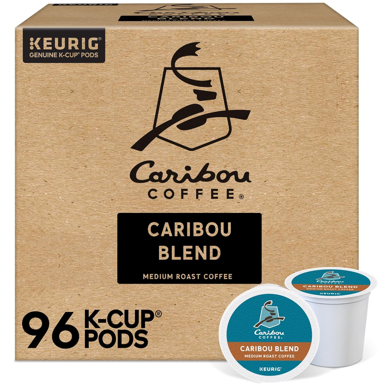 Caribou Blend Keurig Single-Serve K-Cup Pod, Medium Roast Coffee, 96 Count