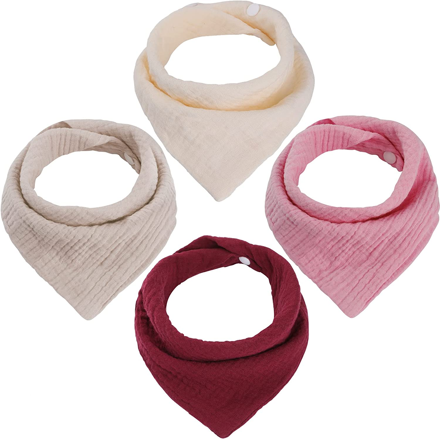 WD&CD Baby Bandana Drool Bib (4 Pack) Adjustable Absorbent Soft Snap Drool Bi... - Picture 12 of 16