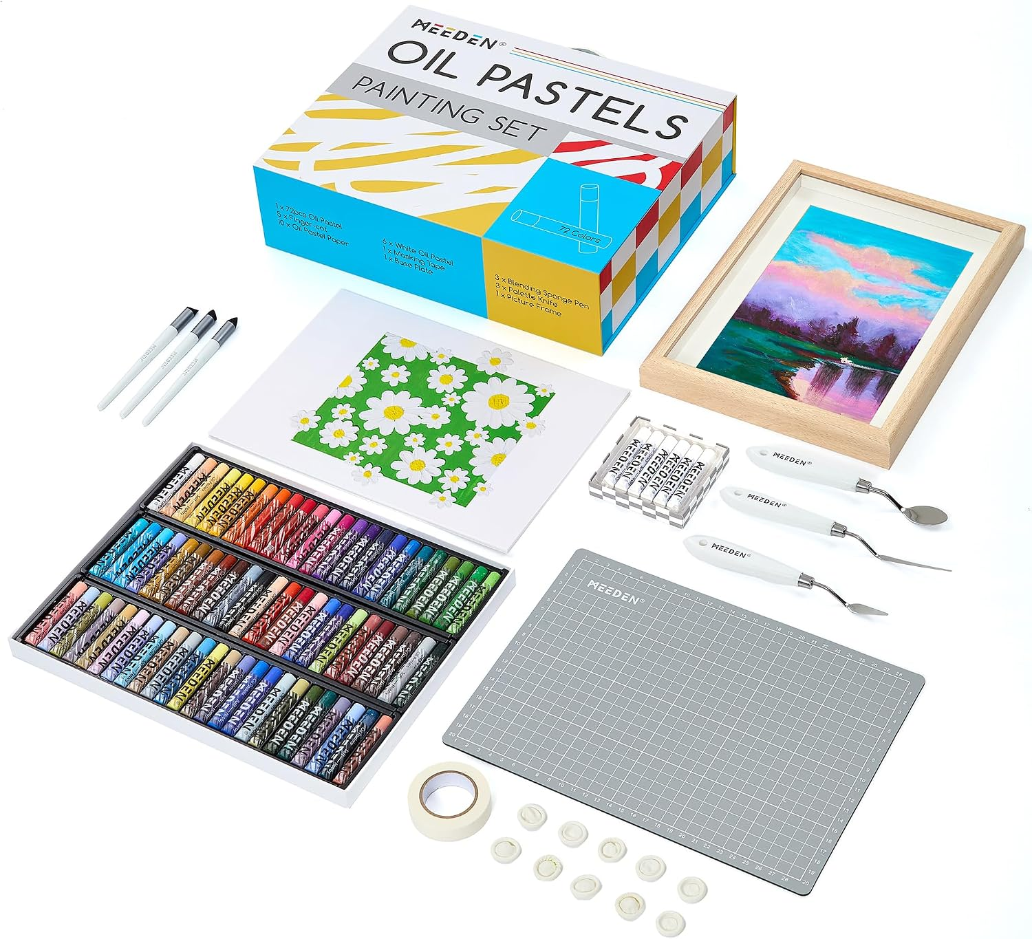 Soft Oil Pastels Set: 102Pcs Oil Pastel Kit with All-In-One Art Tool
