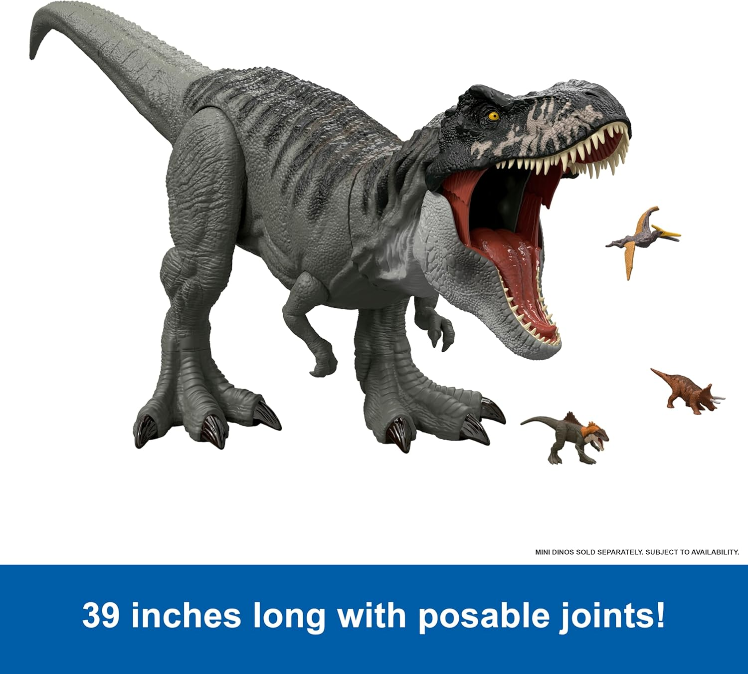 Mattel Jurassic World Rebirth Super Colossal Tyrannosaurus Rex Action Figure,... - Picture 6 of 13