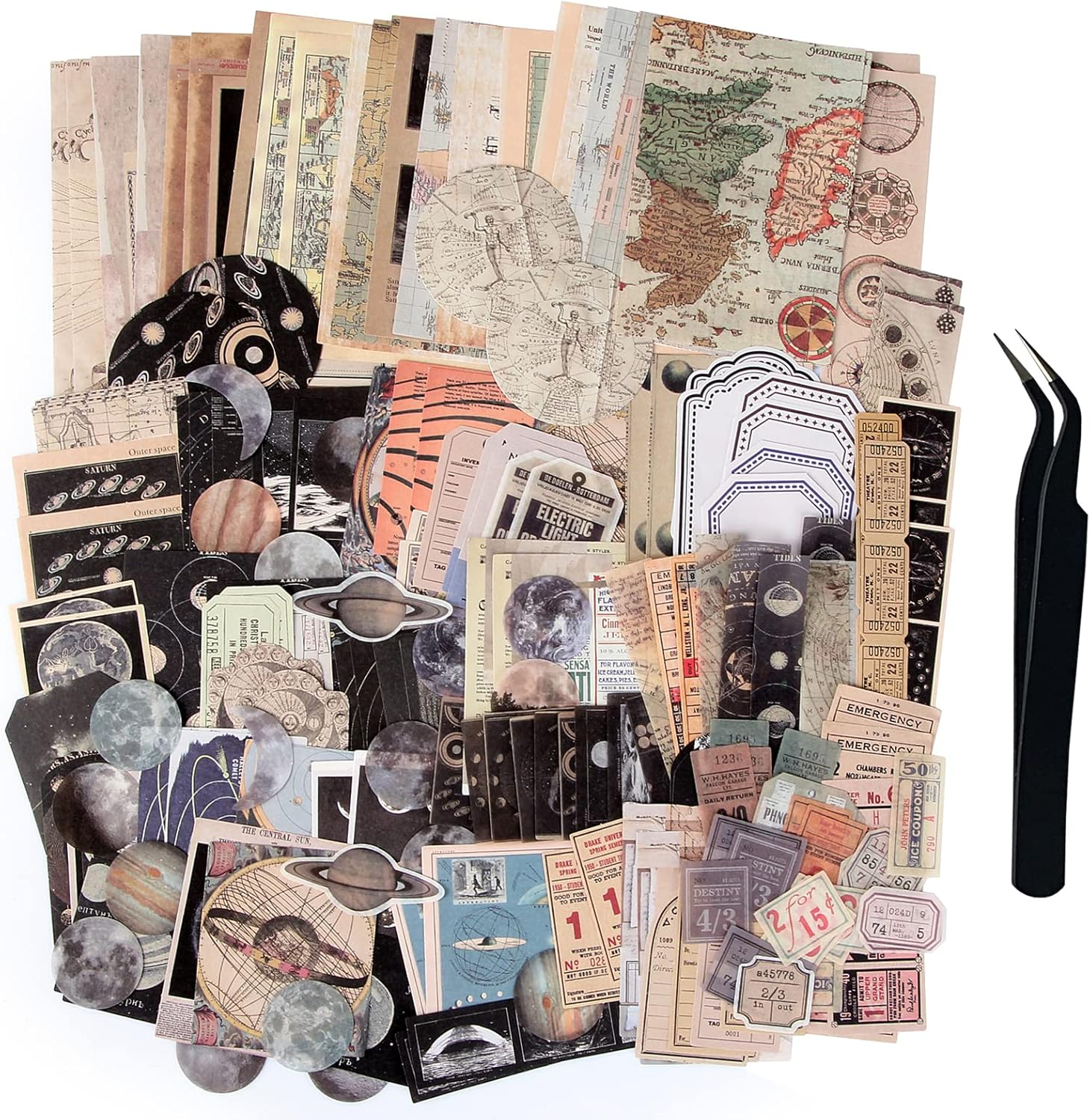 TIYPKE 200 Vintage Aesthetic Stickers for Journaling and Scrapbooking