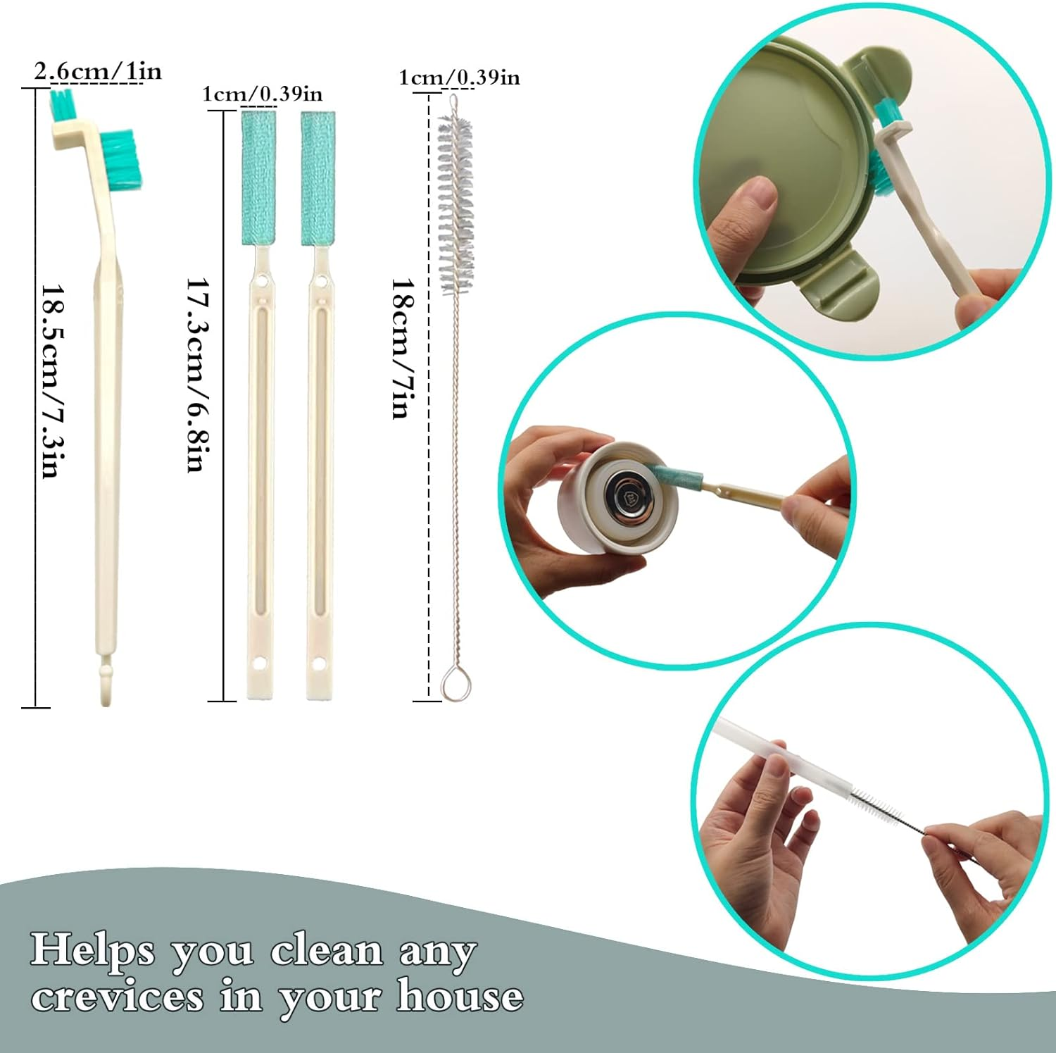 18 Pcs Small Household Cleaning Brushes by ELEMGULY,Deep Detail Crevice Brush... - Picture 3 of 13