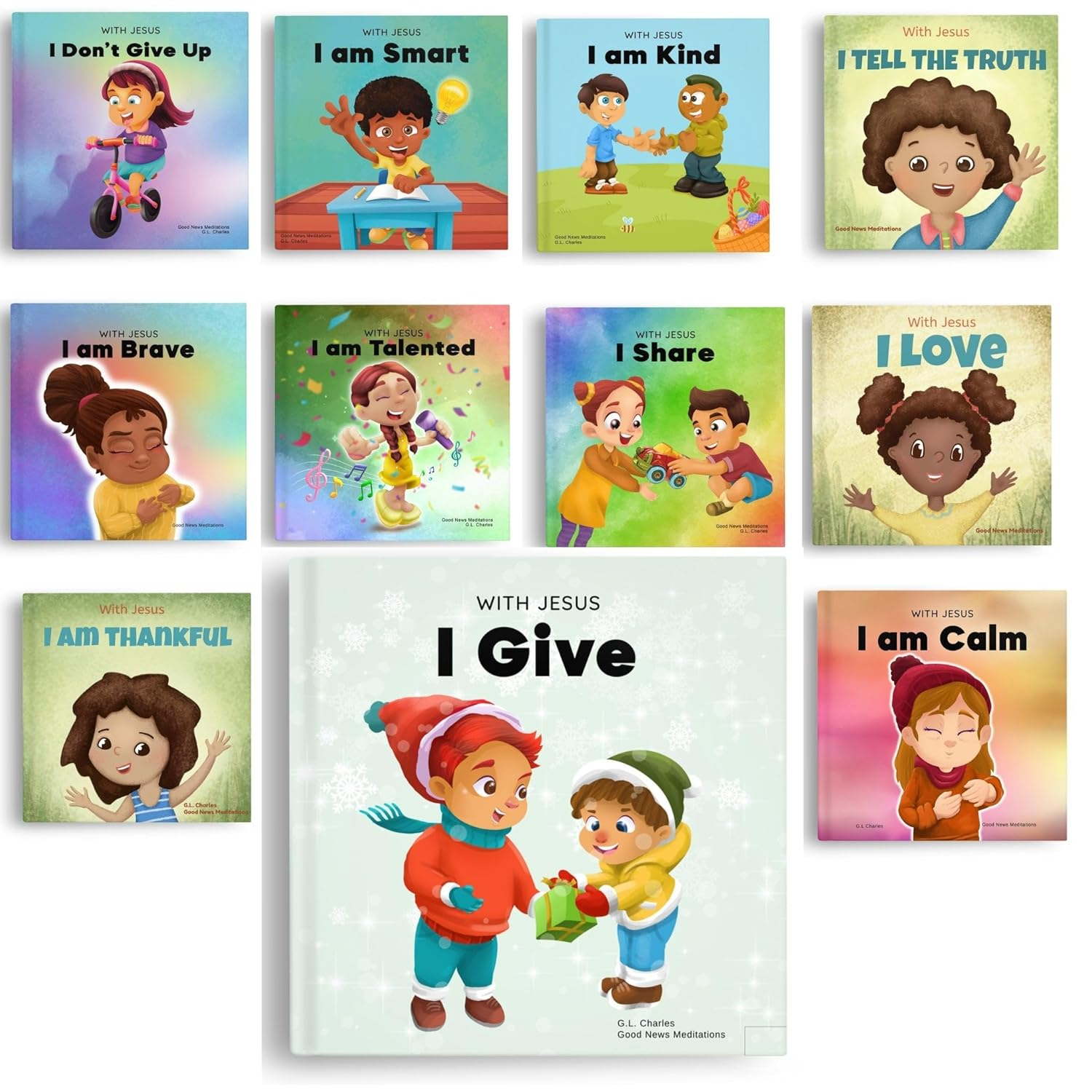 With Jesus Original Kids Bible Books Series – 11 Children Bible Books Bundle (Books 1–11) – Christian Books for Kids Set Featuring Practical Bible Stories, Perfect for Sunday School, Homeschool, Bedtime and Christian Gifts Kids Ages 3 to 8