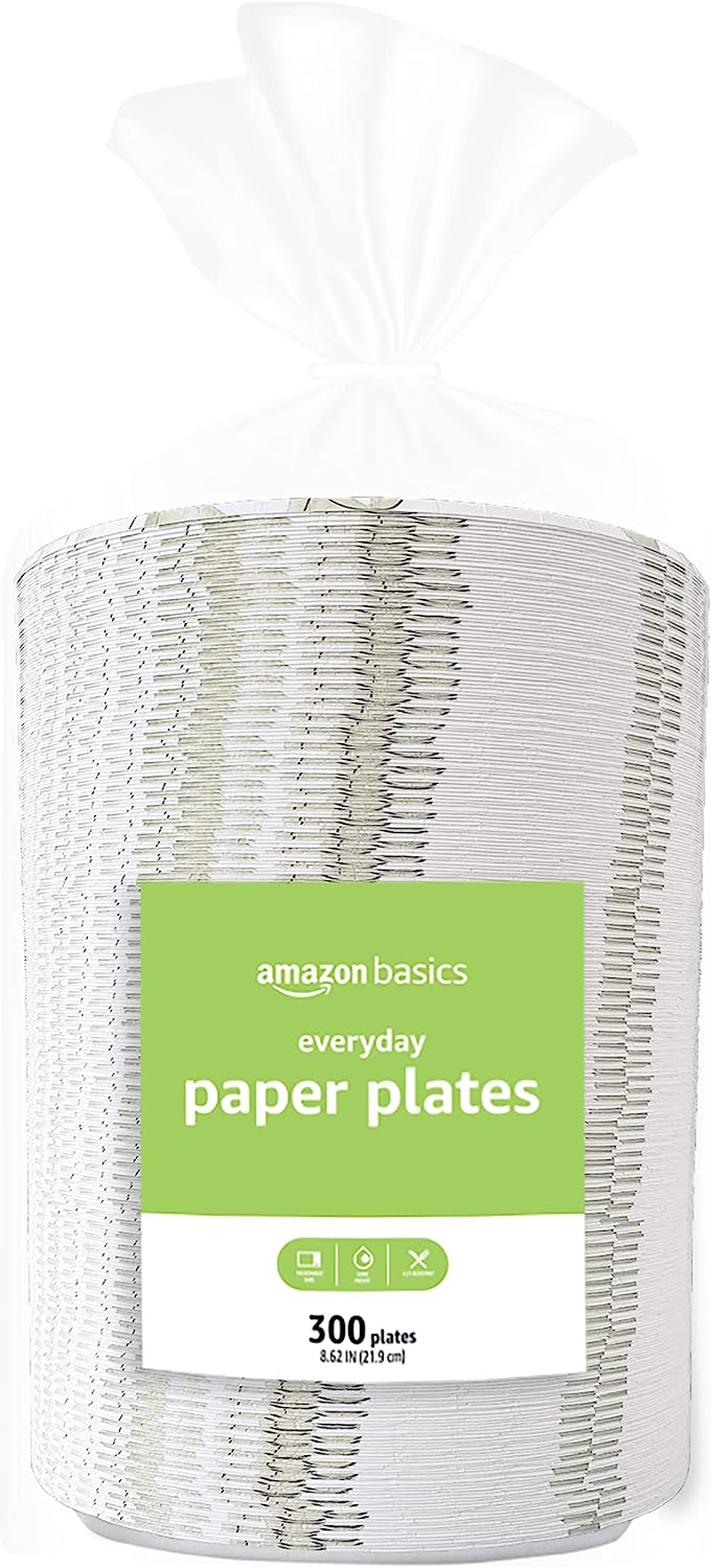 Everyday Paper Plates, 8.62 Inch, Disposable, 300 Count