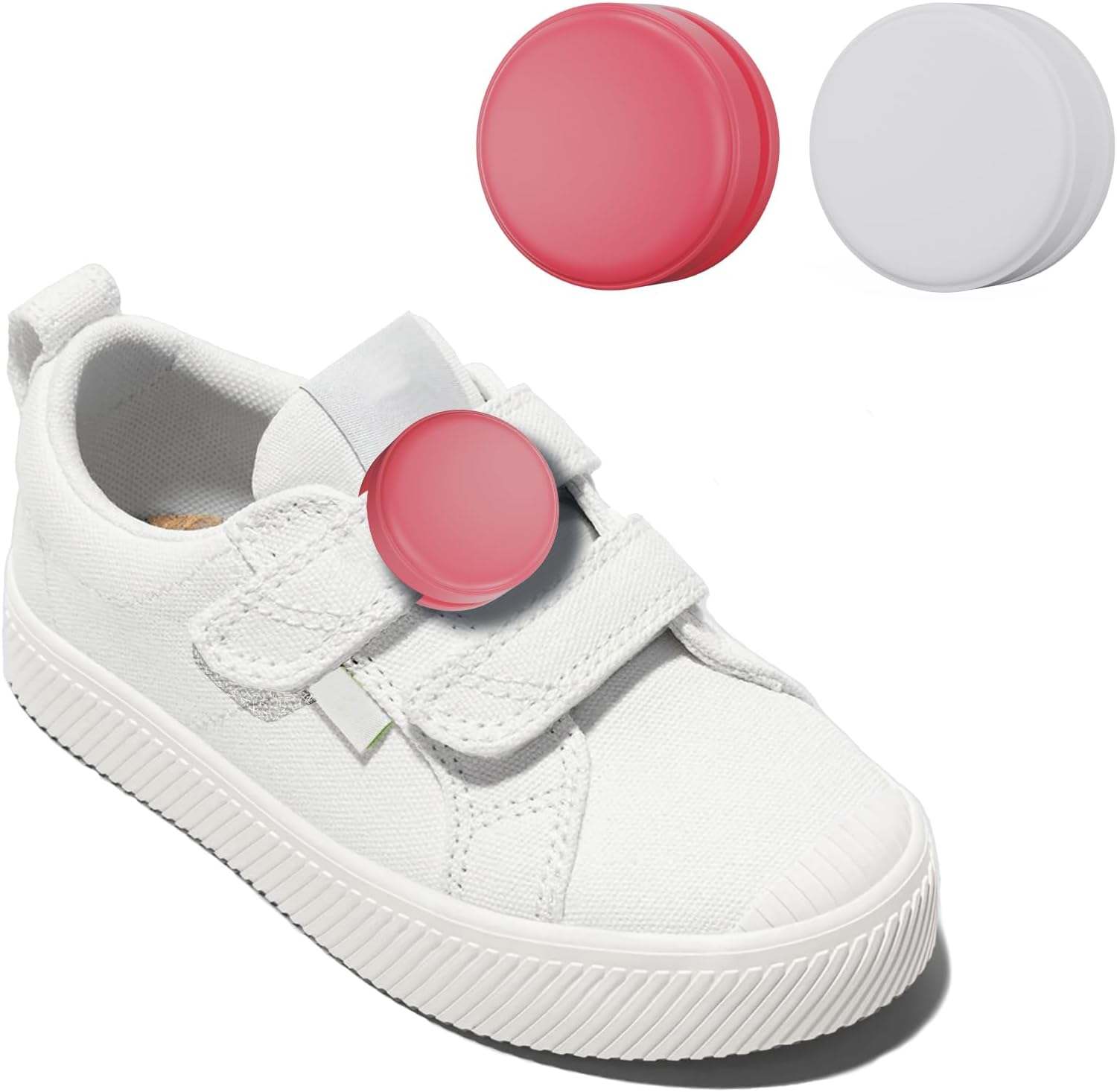 2 Pack Airtag Holder for Kids Shoelaces, Hidden Silicone Air Tag Case Holder for Children Shoes Shoestring (White, Pink)