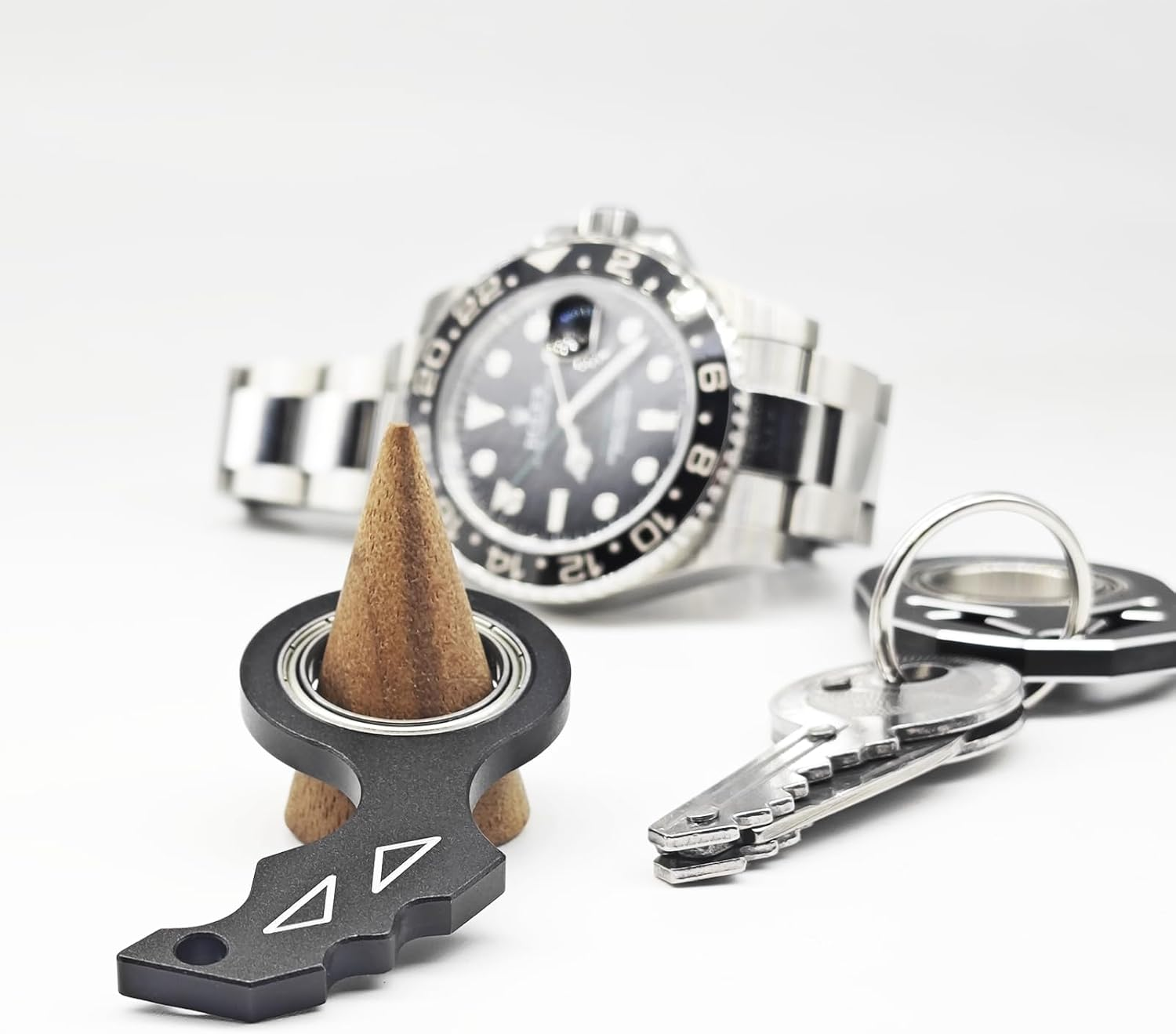 YIPUKIYI Keychain Spinner Fidget Ring metal Key Chain Spinner Fidget Ring typ... - Picture 7 of 16