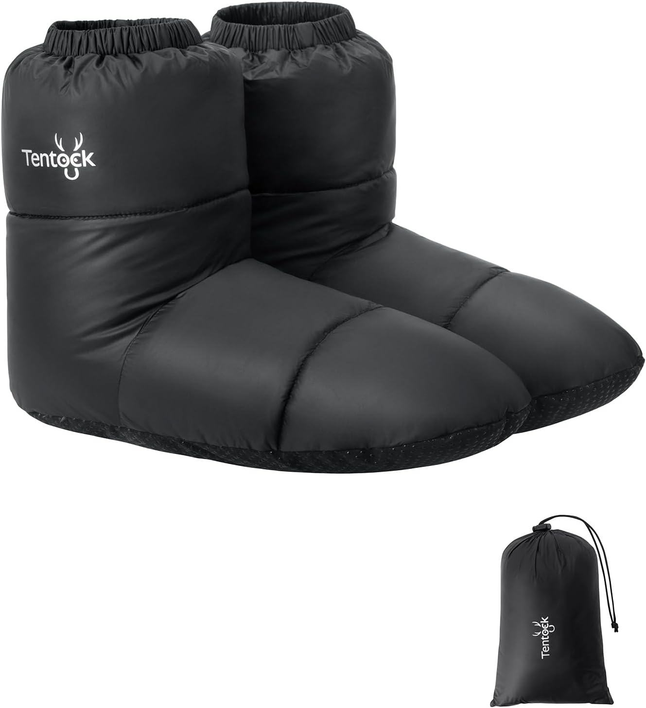 Stivaletti in Piuma per Campeggio Invernale, Unisex Scarpe Termiche in Piuma D'Oca Calzini Trapuntati Calzature Calde Scaldapiedi per Tenda/Sacco a Pelo/Casa