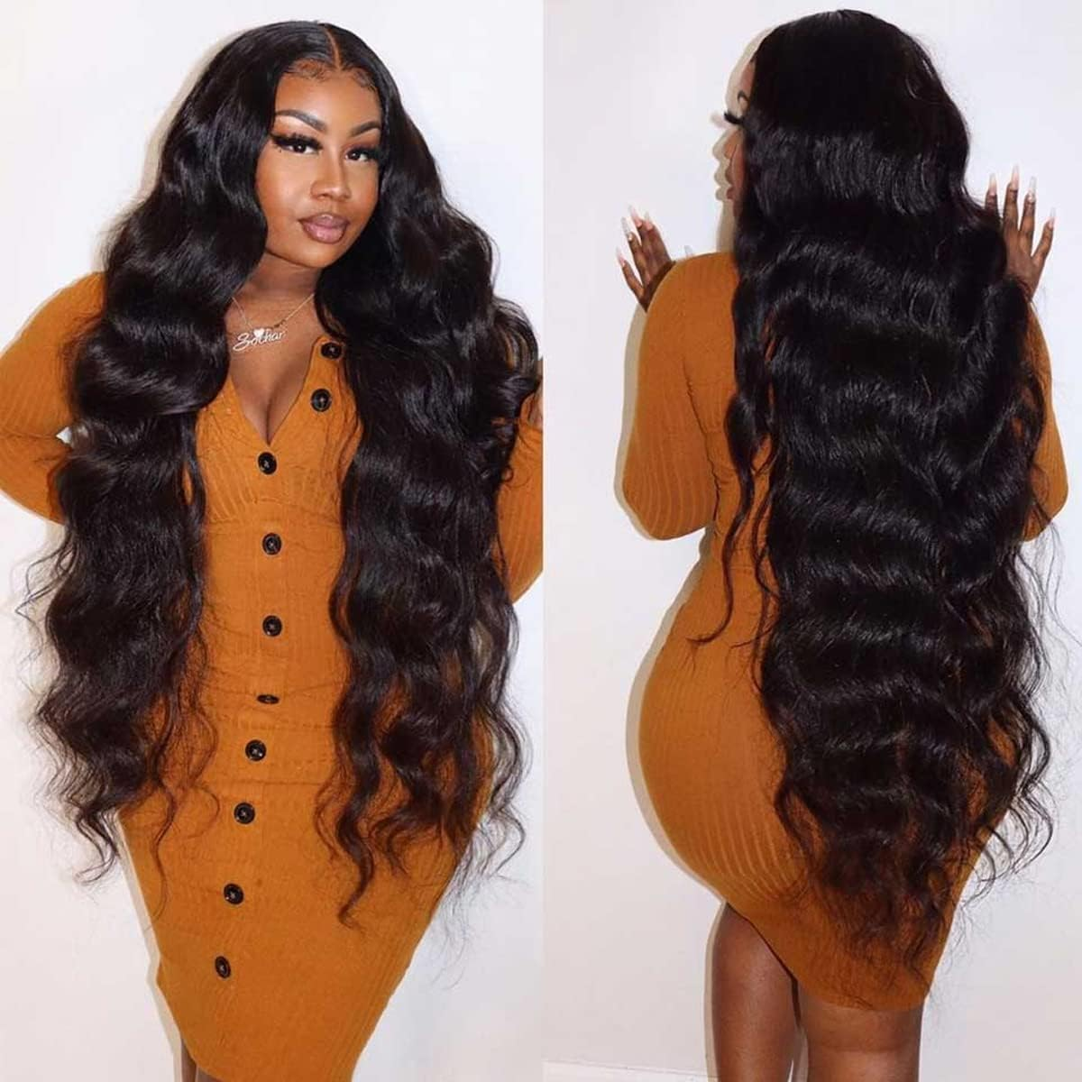 28 Inch Wear and Go Glueless Wigs Human Hair Pre Plukced Pre Cut 5X5 Hd Lace Closure Wigs Human Hair for Women 180% Density Ready to Wear Glueless Body Wave Lace Front Wigs No Glue Wigs