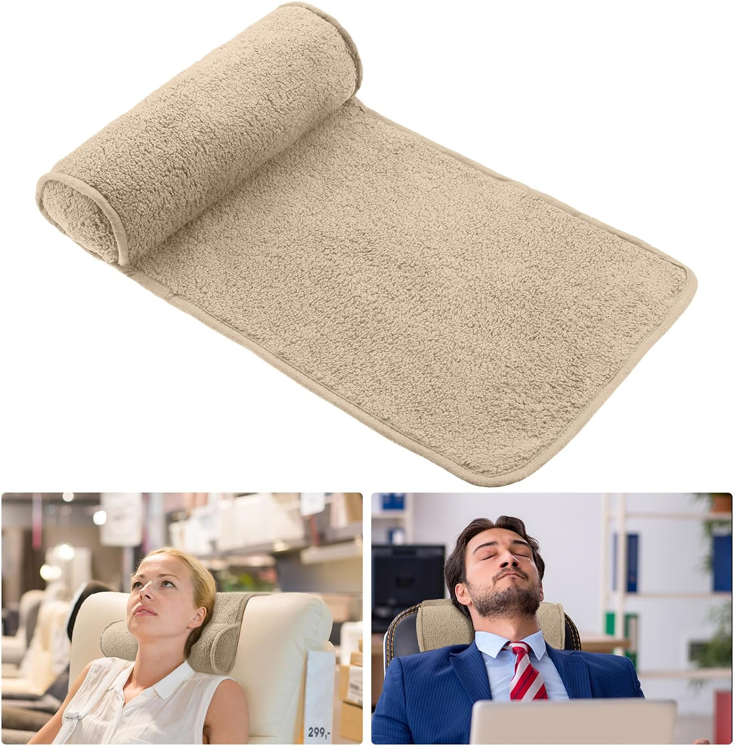 Weysat Neck Pillow for Recliner Head Pillow Adjustable Plush Pillow Neck Roll... - Picture 11 of 19