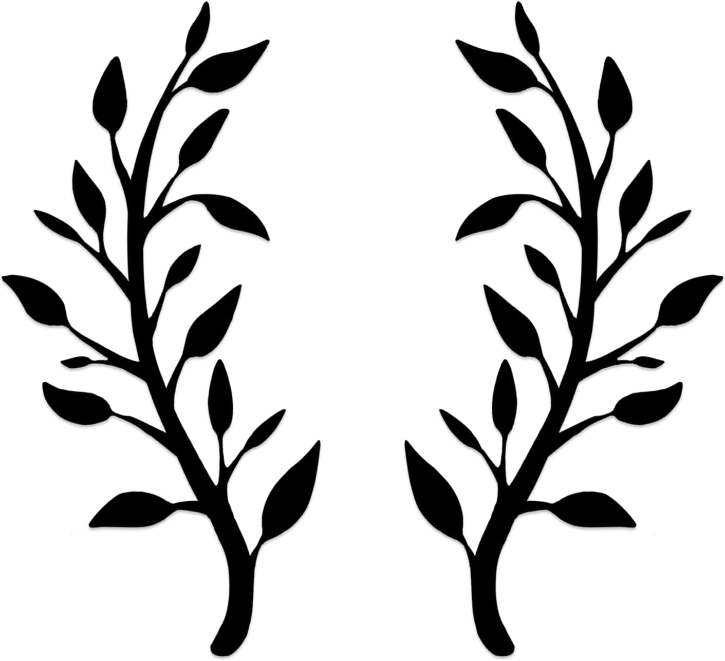 Set of 2 Metal Tree Leaf Wall Art for Indoor and Outdoor Decor