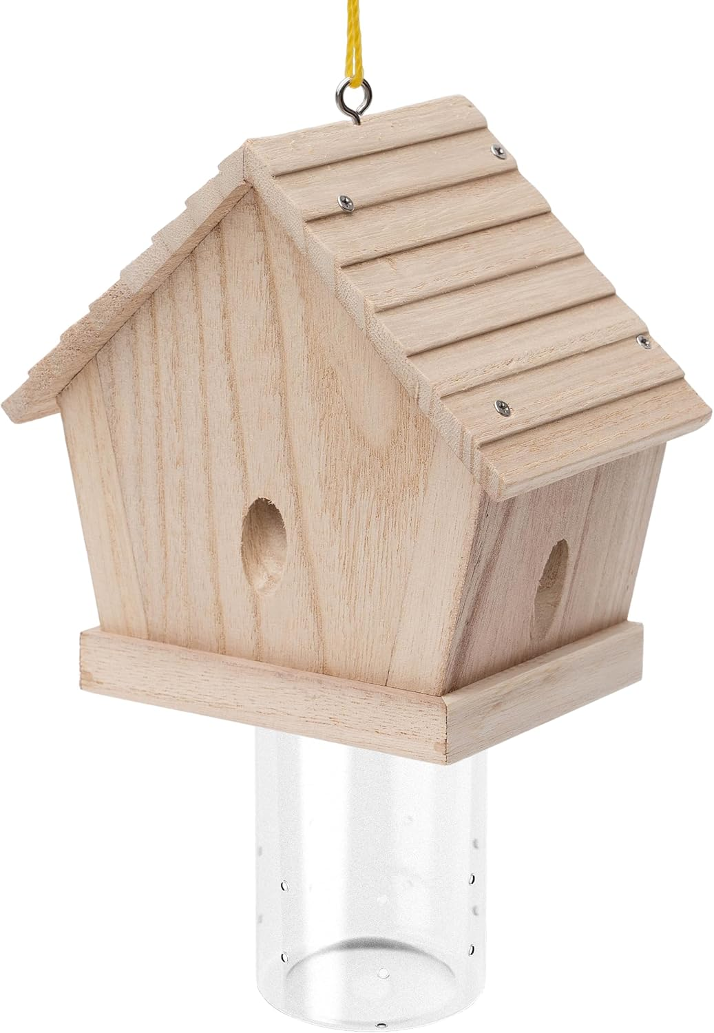 1 Pack Wood Carpenter Bee Trap for outside - Best Bee Trap - Wood Boring Bee Trap- Nature Chalet Style Carpenter Bee Traps Outdoor Hanging - Insect Traps Removes Carpenter Bee
