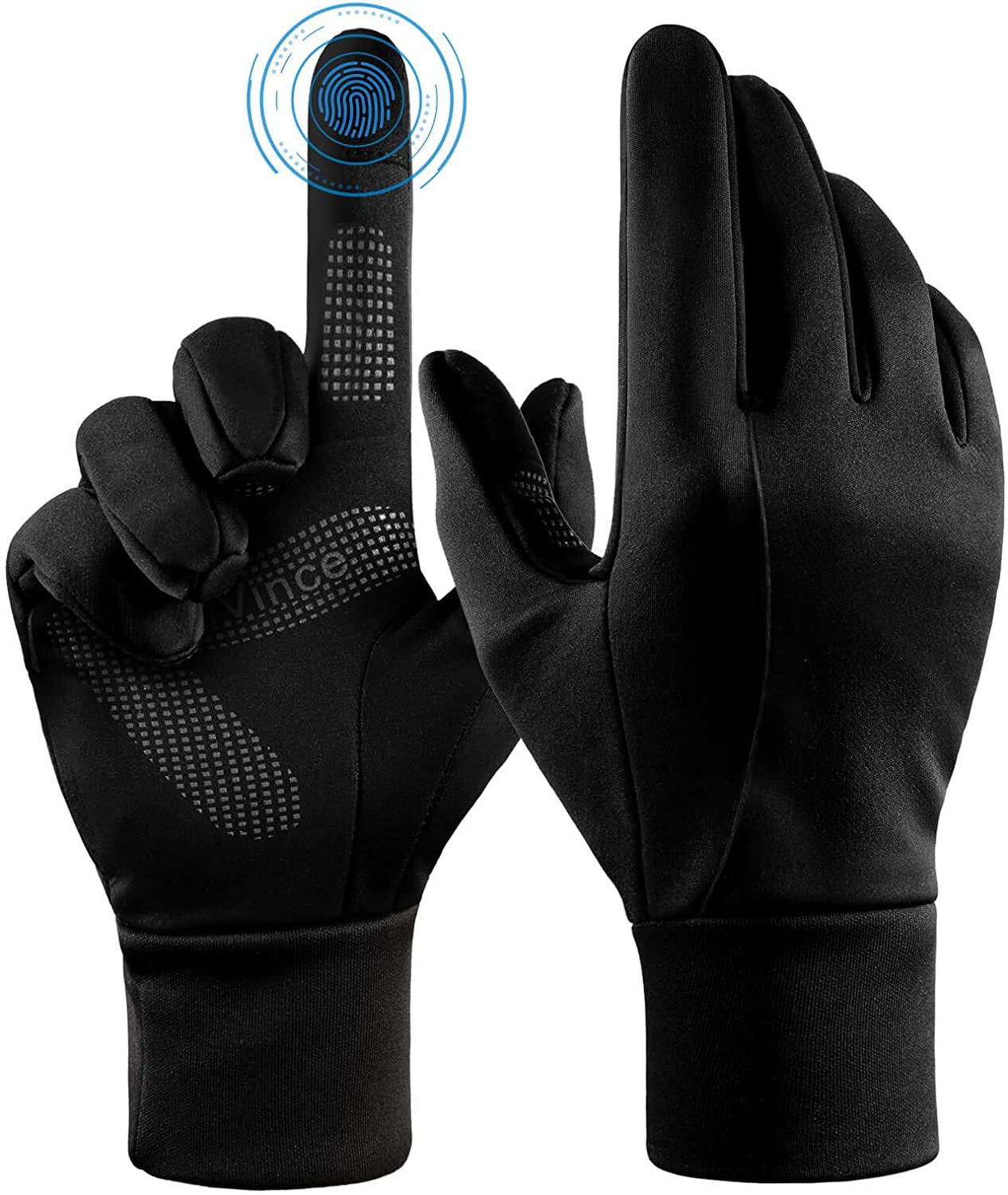Fanvince Winter Gloves Touch Screen Water Resistant Windproof Thermal for Running Cycling Driving Hiking for Men Women