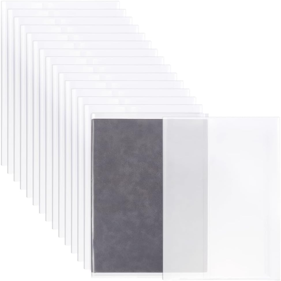 16 PCS Clear Book Covers Plastic Transparent Plastic Sleeve Covers 18.7X12Inch