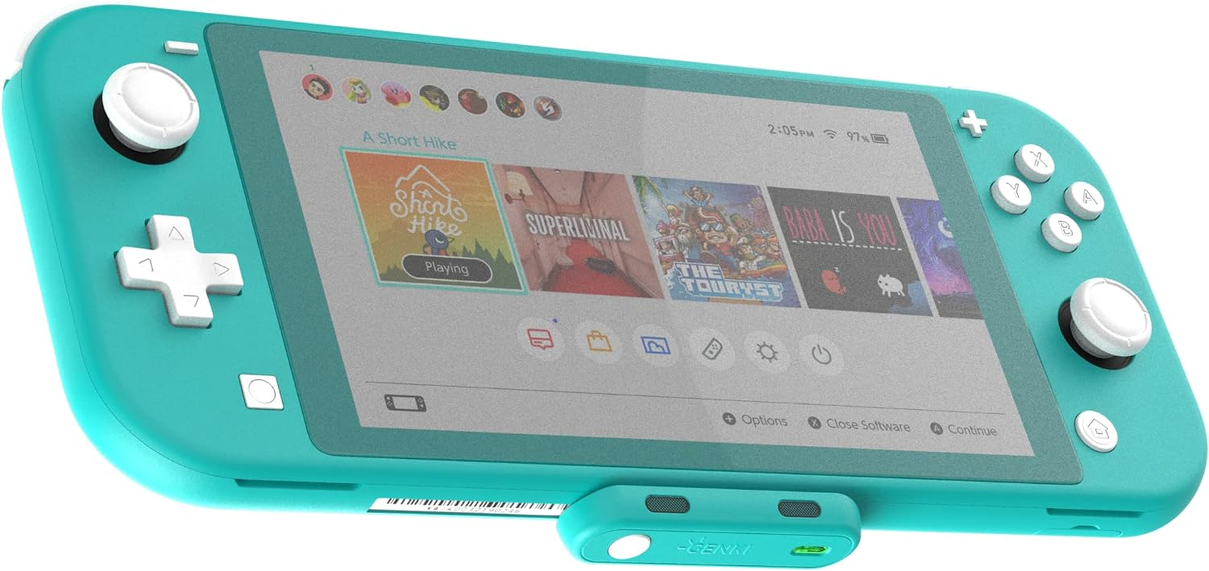 GENKI Audio Lite Slim Bluetooth Audio Adapter for Nintendo Switch