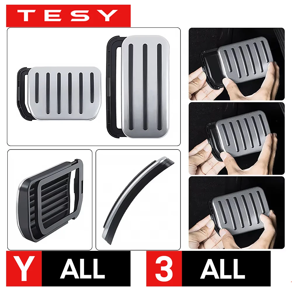 For Tesla Model Y Juniper 2025 Launch 2025-2020 Model 3 Highland 2017-2024 Accelerator Brake Pedal Anti Slip Foot Rest Cover