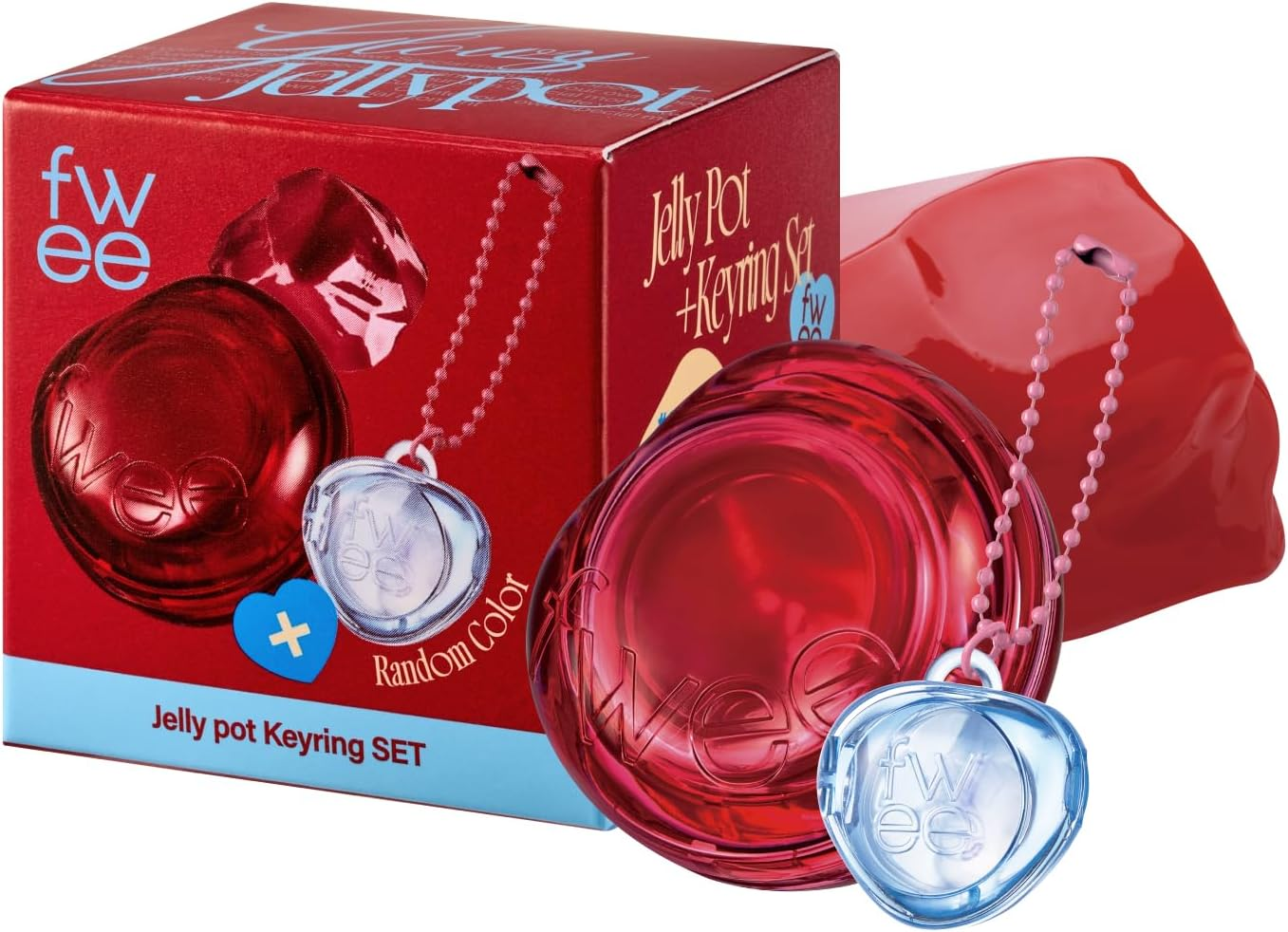 fwee Lip & Cheek Glowy Jelly Pot + Random Colored Keyring SET | Multiuse Tint... - Picture 2 of 13