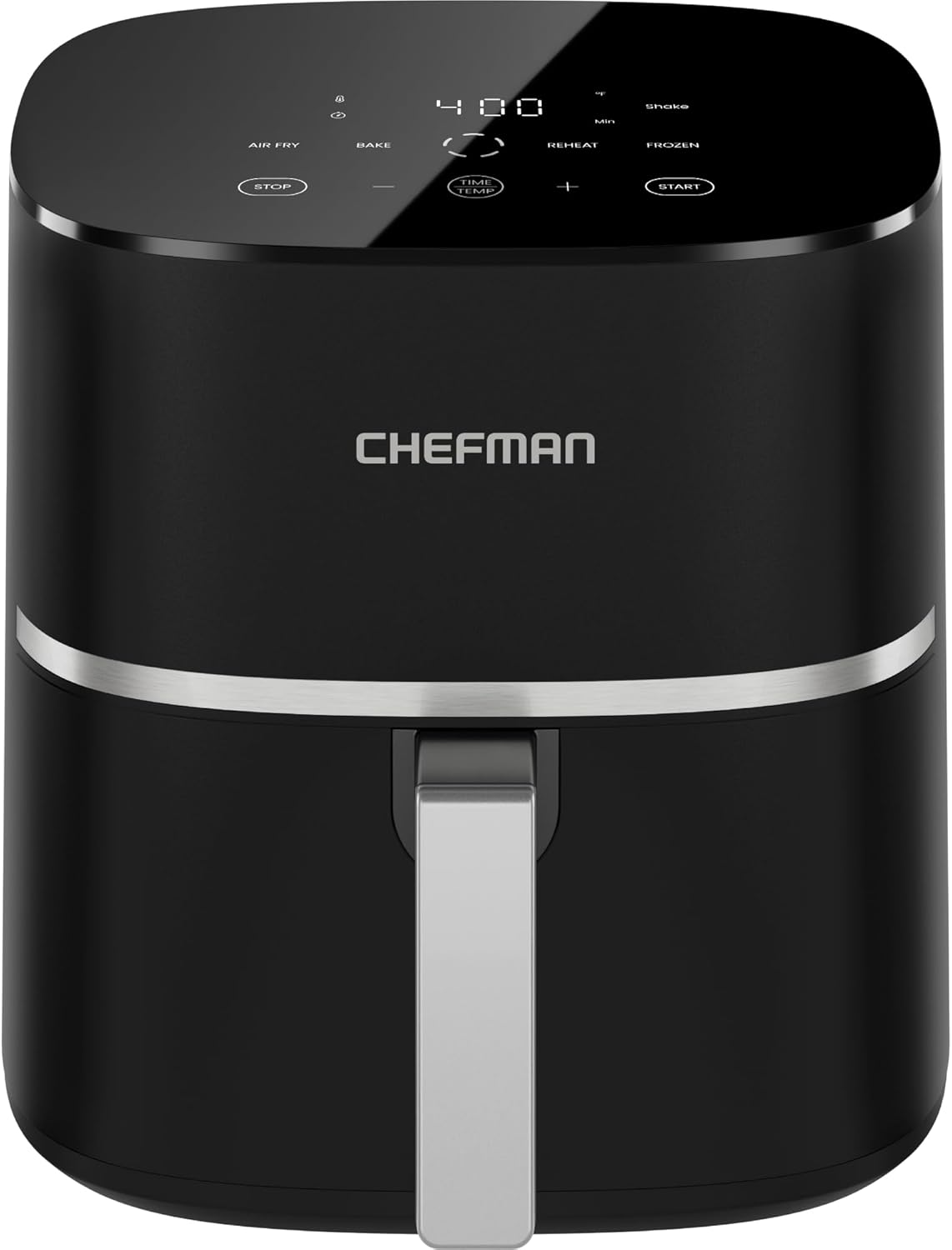 Turbox 4-In-1 Air Fryer, 5-Quart Airfryer for Extra Crispy Chicken, Fries, Wings, and More, Air Fry, Bake, Reheat, and Frozen Functions, Digital Touch Controls, Dishwasher Safe