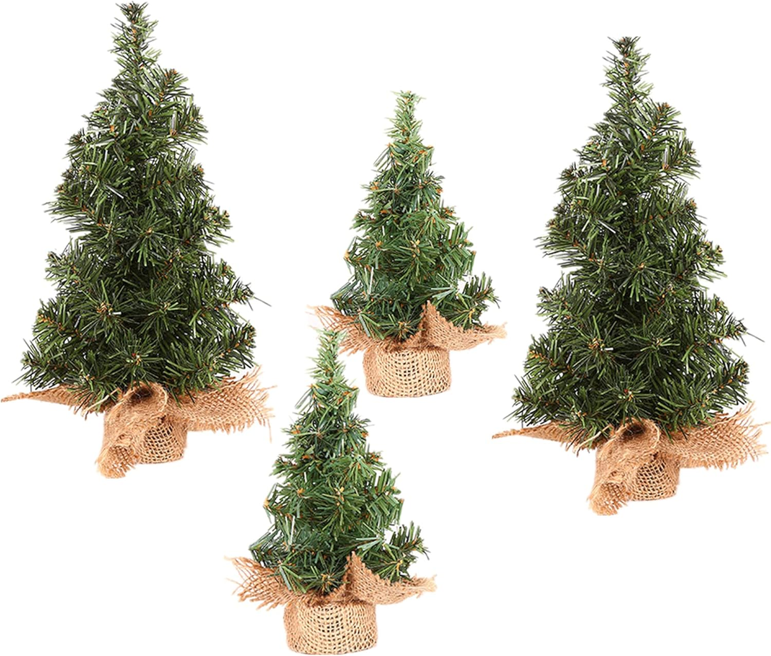 4 Pack Tabletop Mini Christmas Tree, 7.87