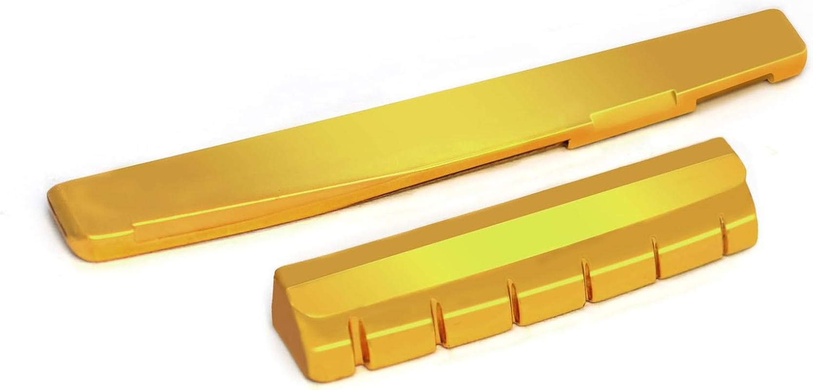 6-String Acoustic Guitar Brass Nut and Saddle Gold Plated