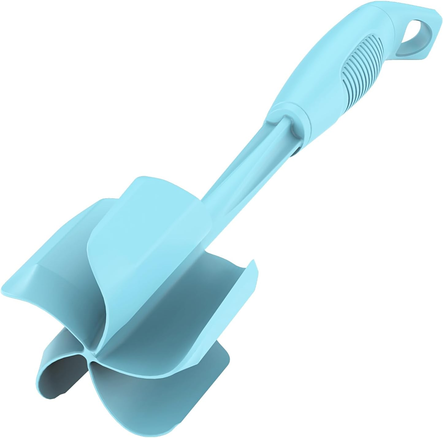 Meat Chopper and Potato Masher, Heat Resistant Nylon Ground Beef Smasher for Hamburger, 5 Curved Blades Nonstick Safe Mixer & Stirrer, Practical Kitchen Gadgets, Mint