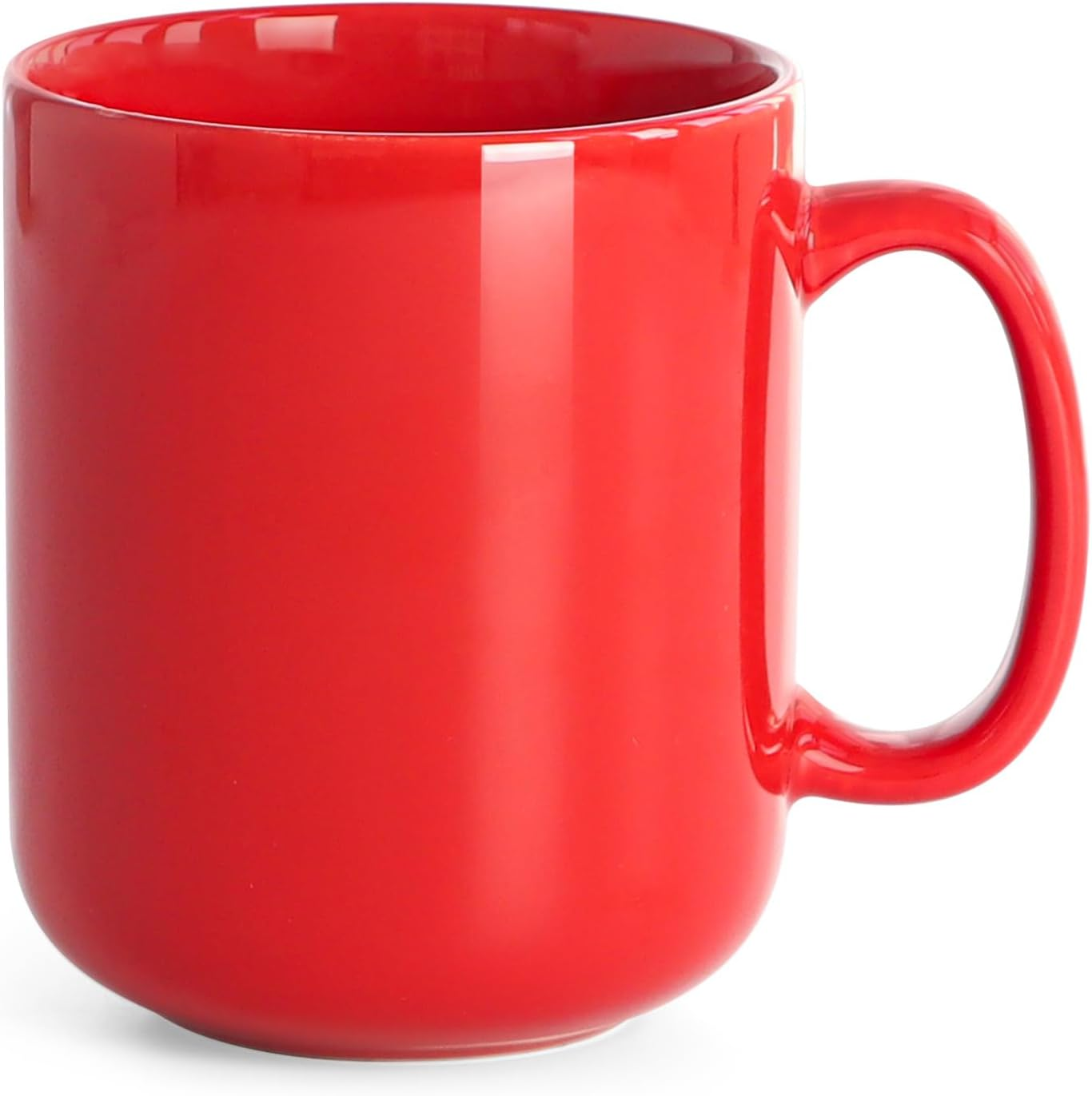 20 OZ Large Coffee Mug, Smooth Ceramic Tea Cup for Office and Home, Big Capacity with Handle, Red