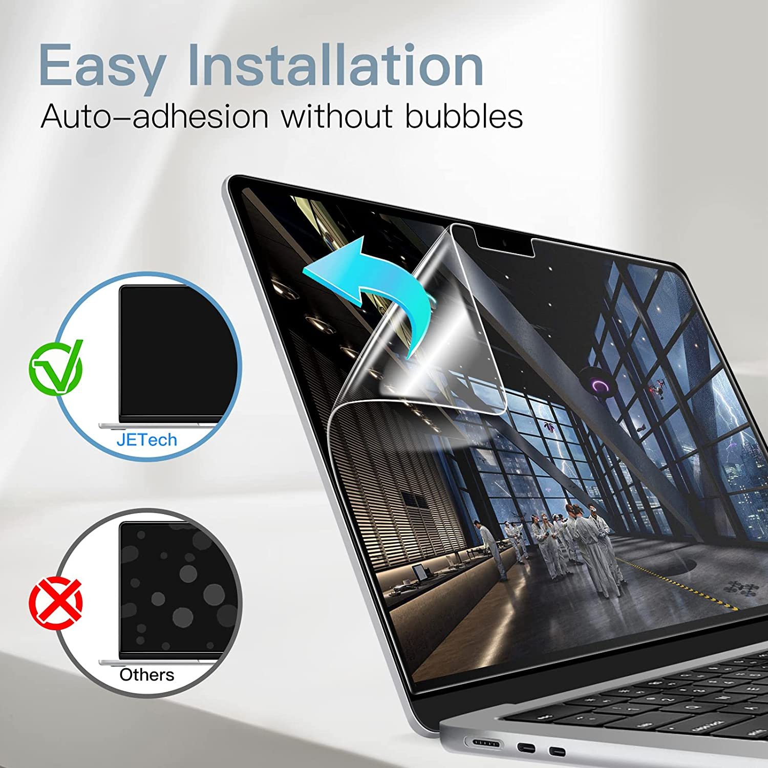 JETech Screen Protector for MacBook Air 13.6 Inch (2024/2022, M3/M2), Anti-Gl... - Picture 7 of 15