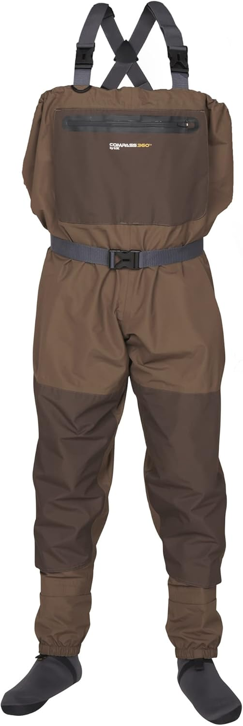 Fly Fishing Waterproof Deadfall Stocking Foot Breathable Chest Wader for Adults (Regular & Stout Sizing)