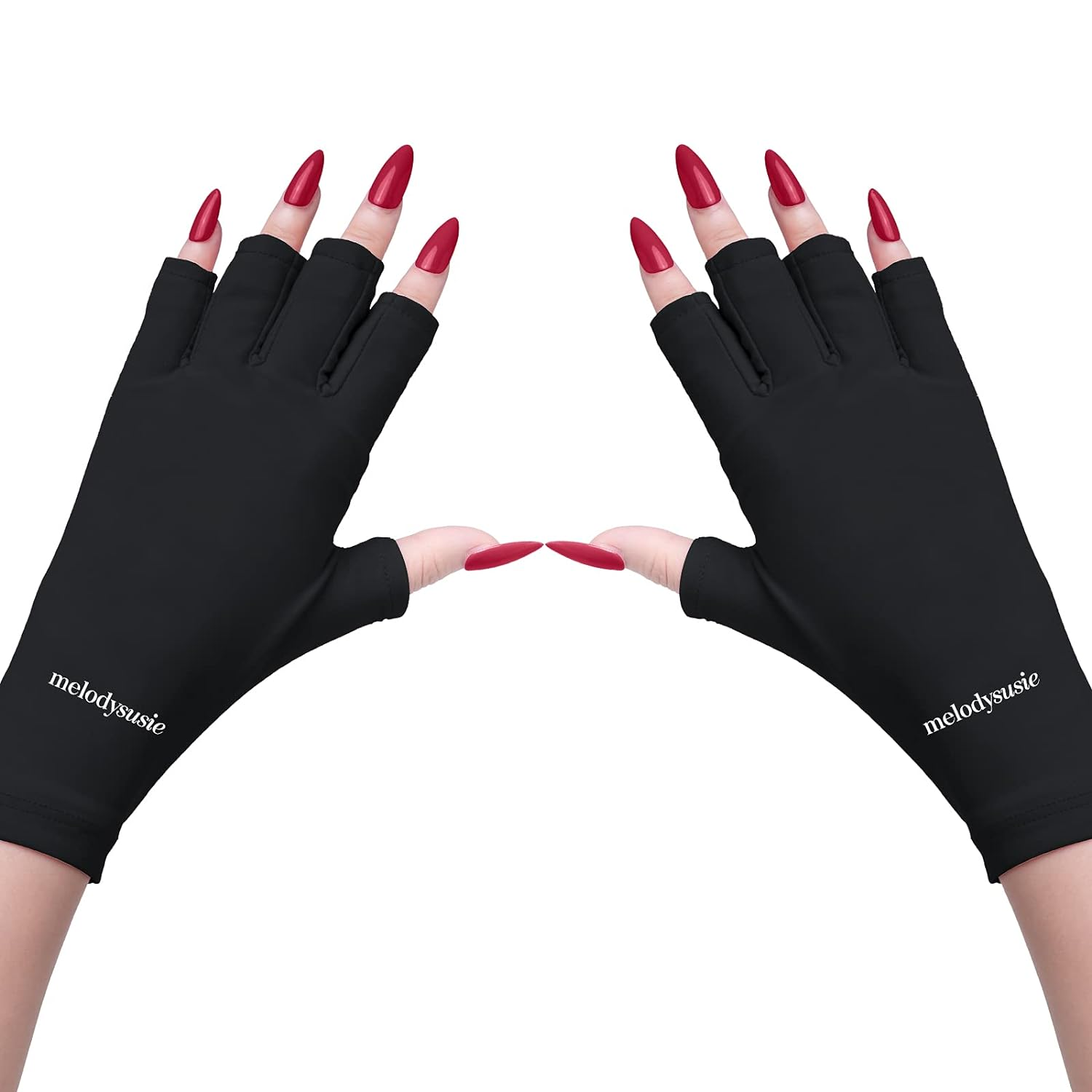 Melodysusie UV Gloves for Gel Nail Lamp, Professional UPF50+ UV Protection Glove