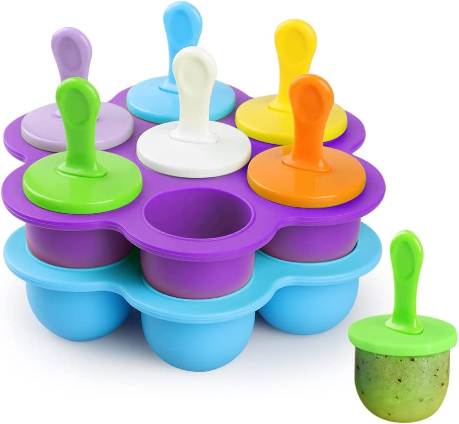 WD&CD Ice Cream Moulds, Pack of 14 Silicone Ice Lolly Moulds with 18