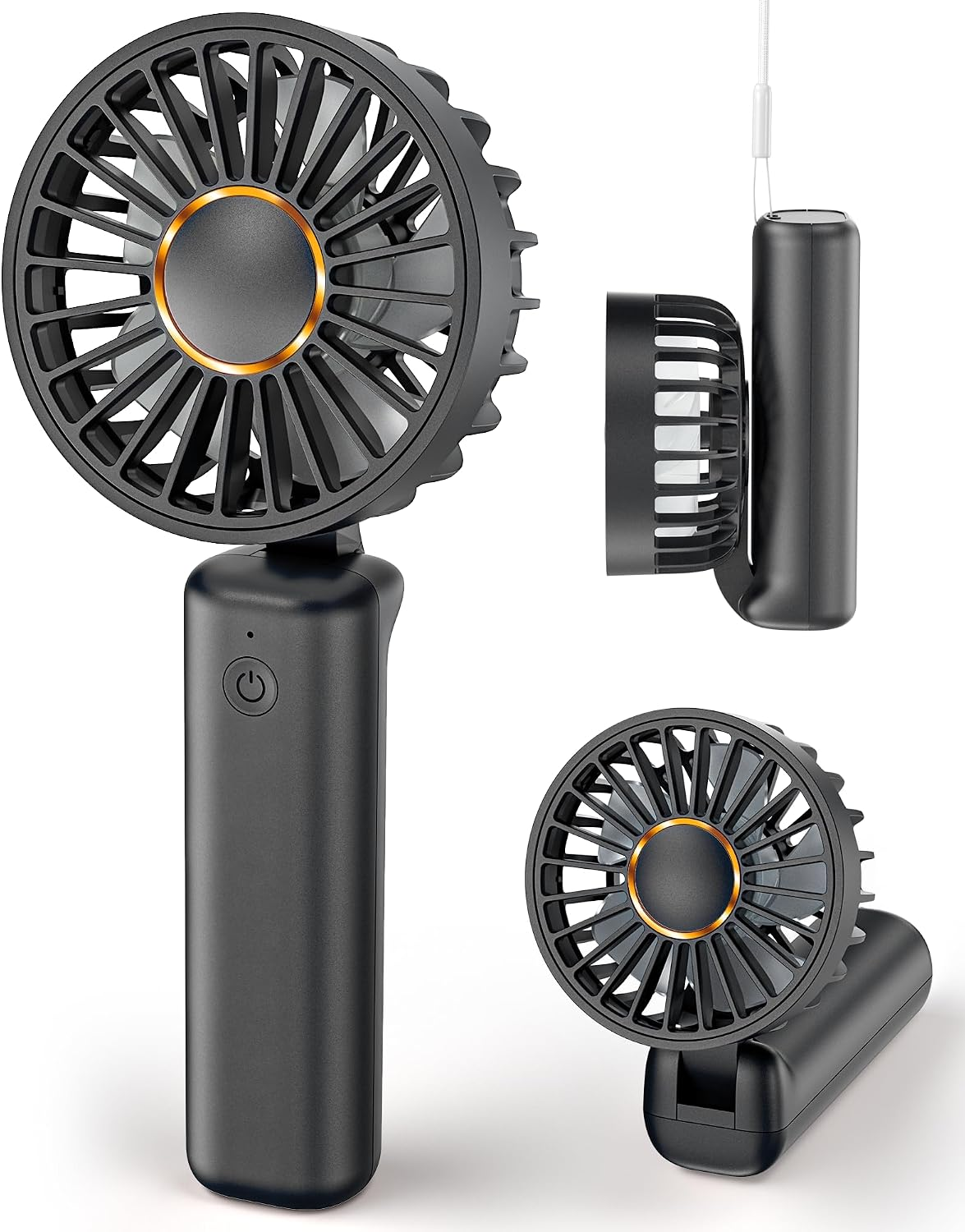Handheld Mini Fan, Portable Fans 2000mAh USB Rechargeable, 180° Foldable, Ultra Quite, Small Personal Desk Fan Electric Hand Fans Battery Operated for Travel Indoor Outdoor