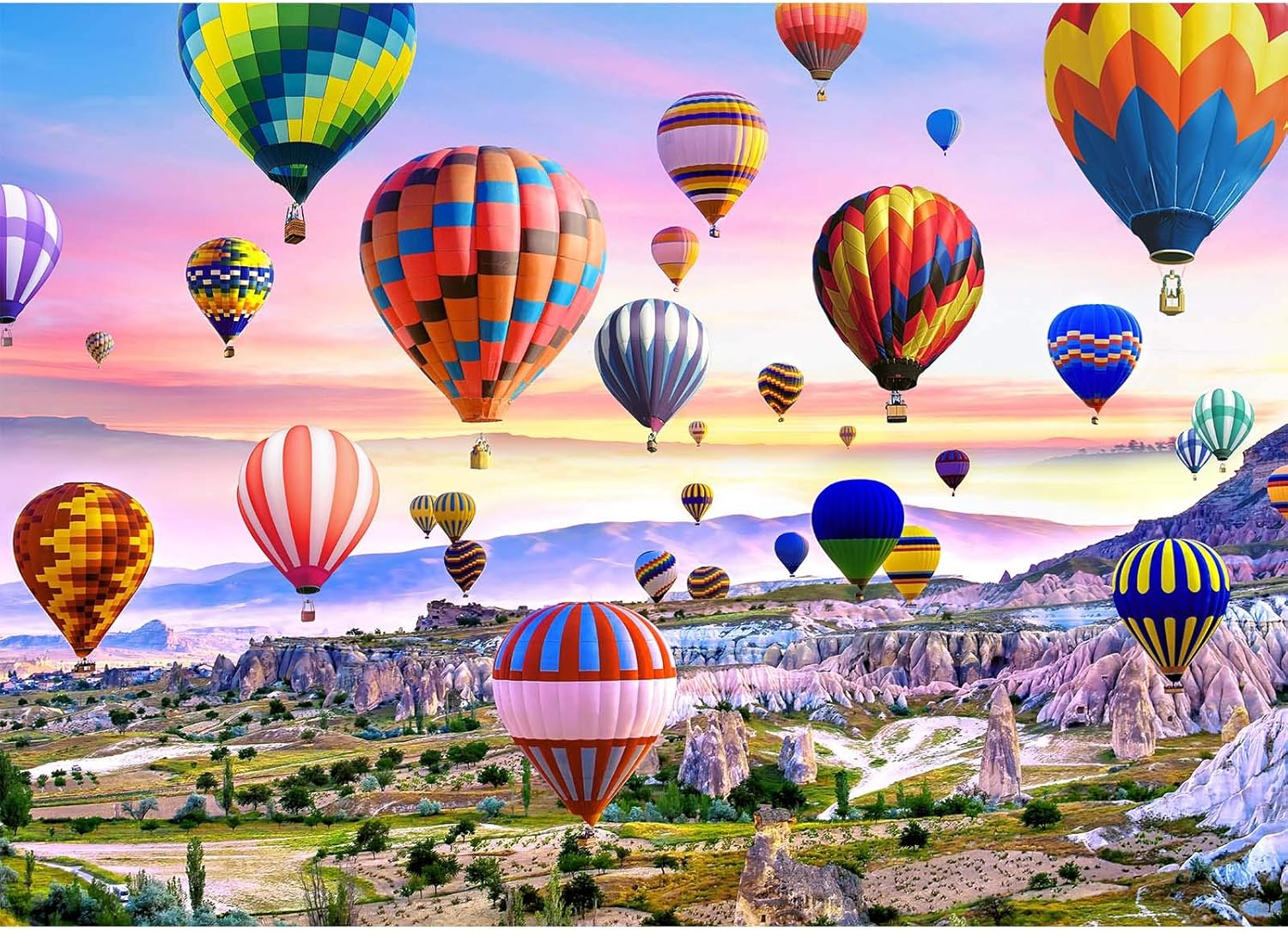 Puzzles for Adults 1000 Piece Puzzles for Adults –Hot Air Balloons Landscape Style Jigsaw Puzzle Game Toys Gift