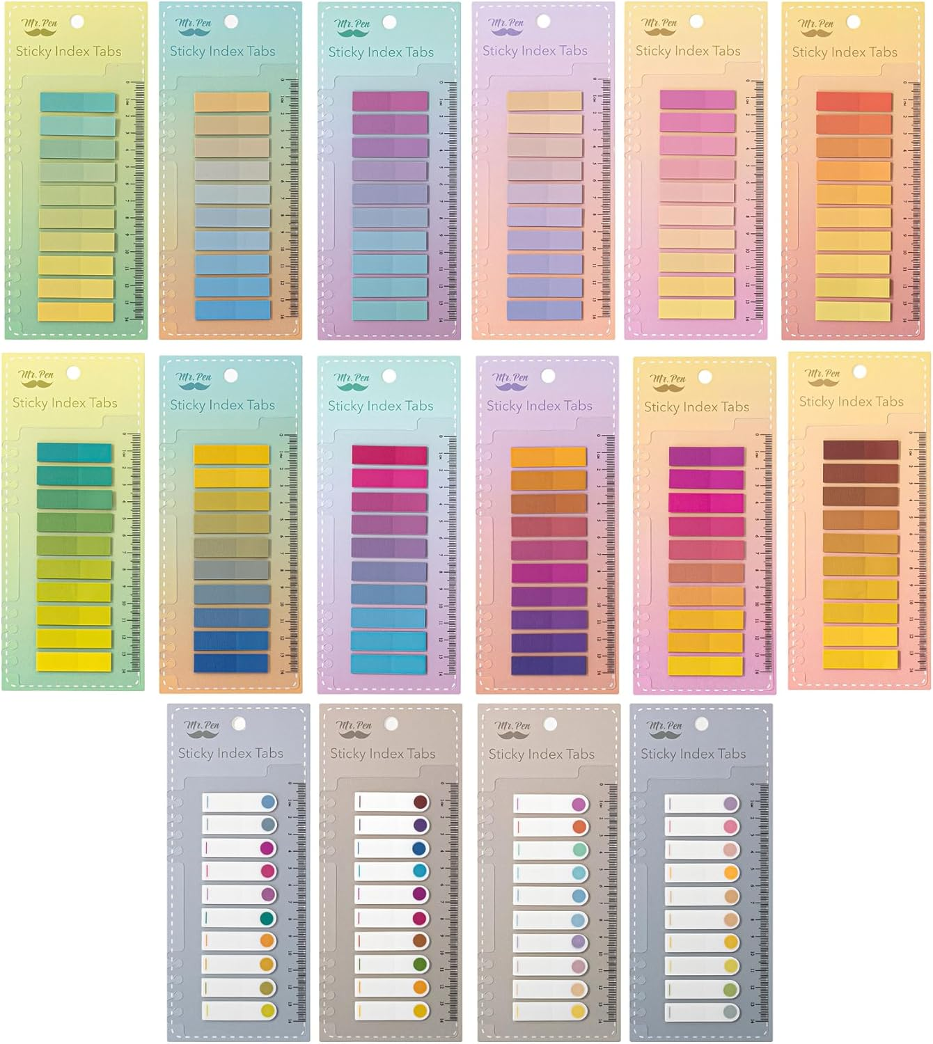 Mr. Pen- Sticky Tabs, 3200 Pcs, Colorful Book Tabs, Transparent Sticky Tabs for Books, Sticky Note Tabs, Page Markers Tabs, Book Markers, Page Tabs, Book Tabs for Annotating Books, Book Sticky Tabs