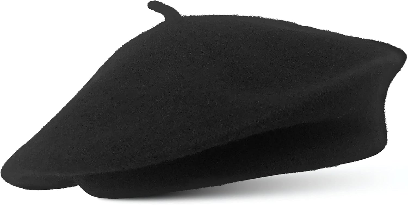 French Wool Beret Hat - Classic Stretchable, One Size Fits Most, Stylish Parisian