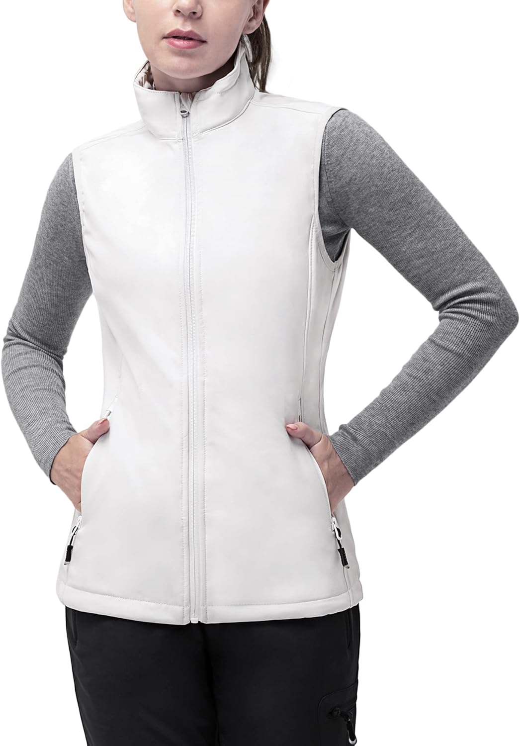 33,000ft Women's Running Vest Fleece Lined Zip Up Windproof Lightweight Softs... - Picture 9 of 22