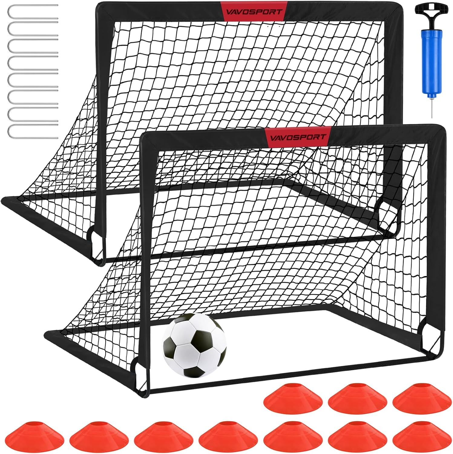 Pop Up Soccer Goal - Foldable 5x3.6FT Practice Net For Backyard & Training