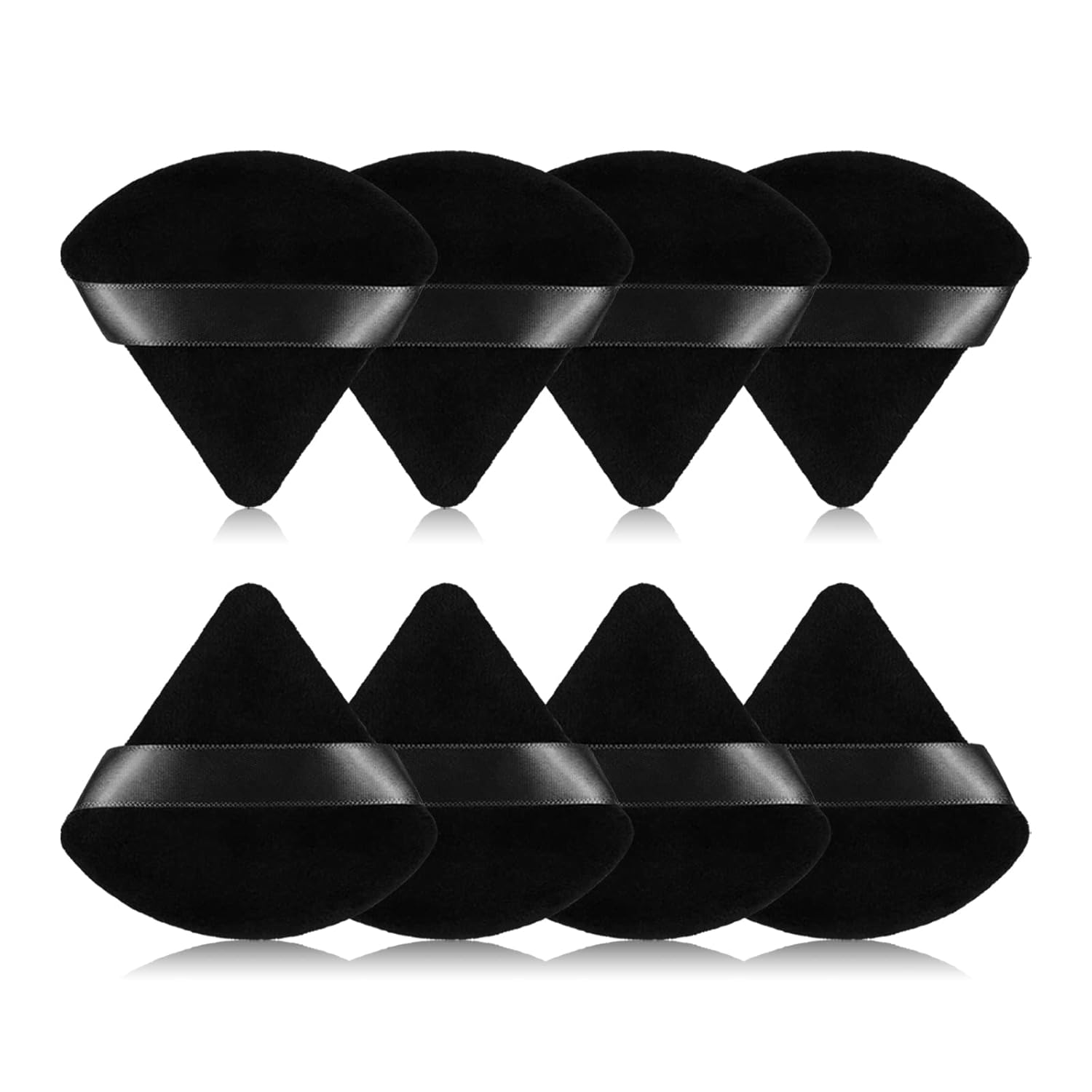 8Pcs Triangular Powder Puffs Contouring, Black