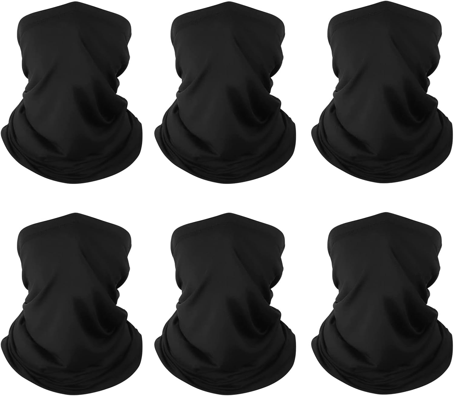 6 máscaras de pasamontañas para el cuello para polvo, sol y viento.