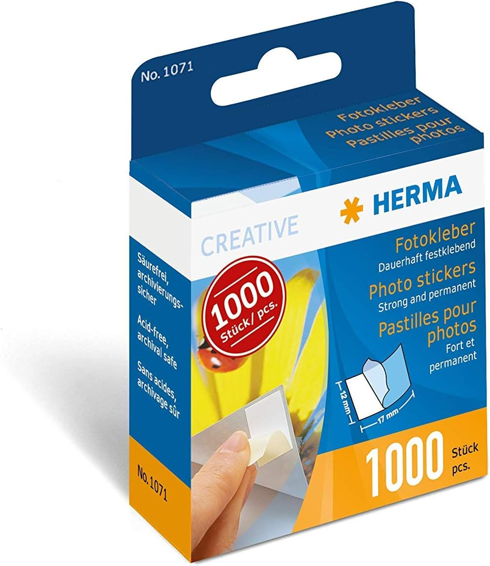 Herma Photo Stickers, 12Mm X 17Mm, 1000Pcs