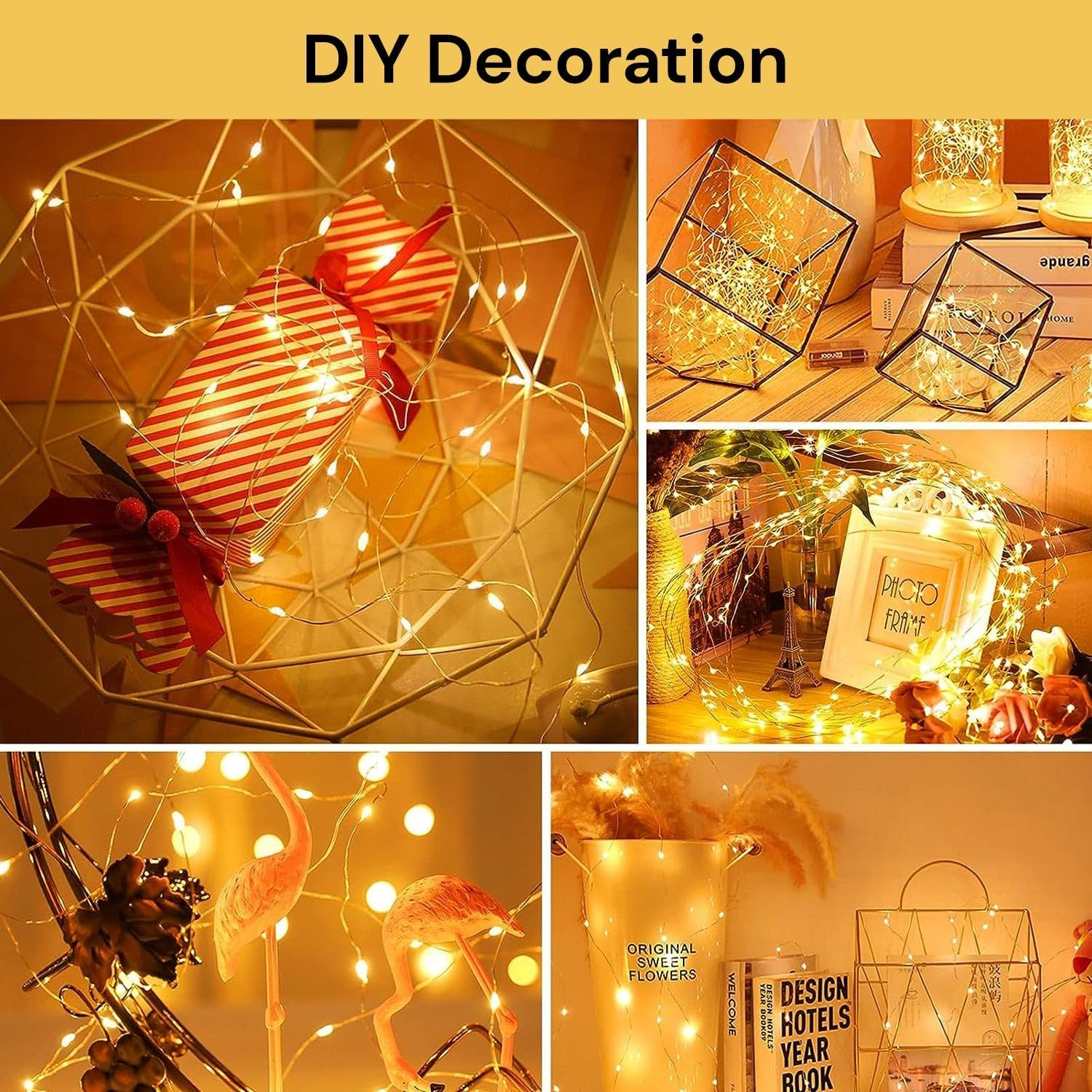EZONEDEAL 2Pack Fairy Christmas Lights Battery Operated,Warm White Led String... - Picture 8 of 14
