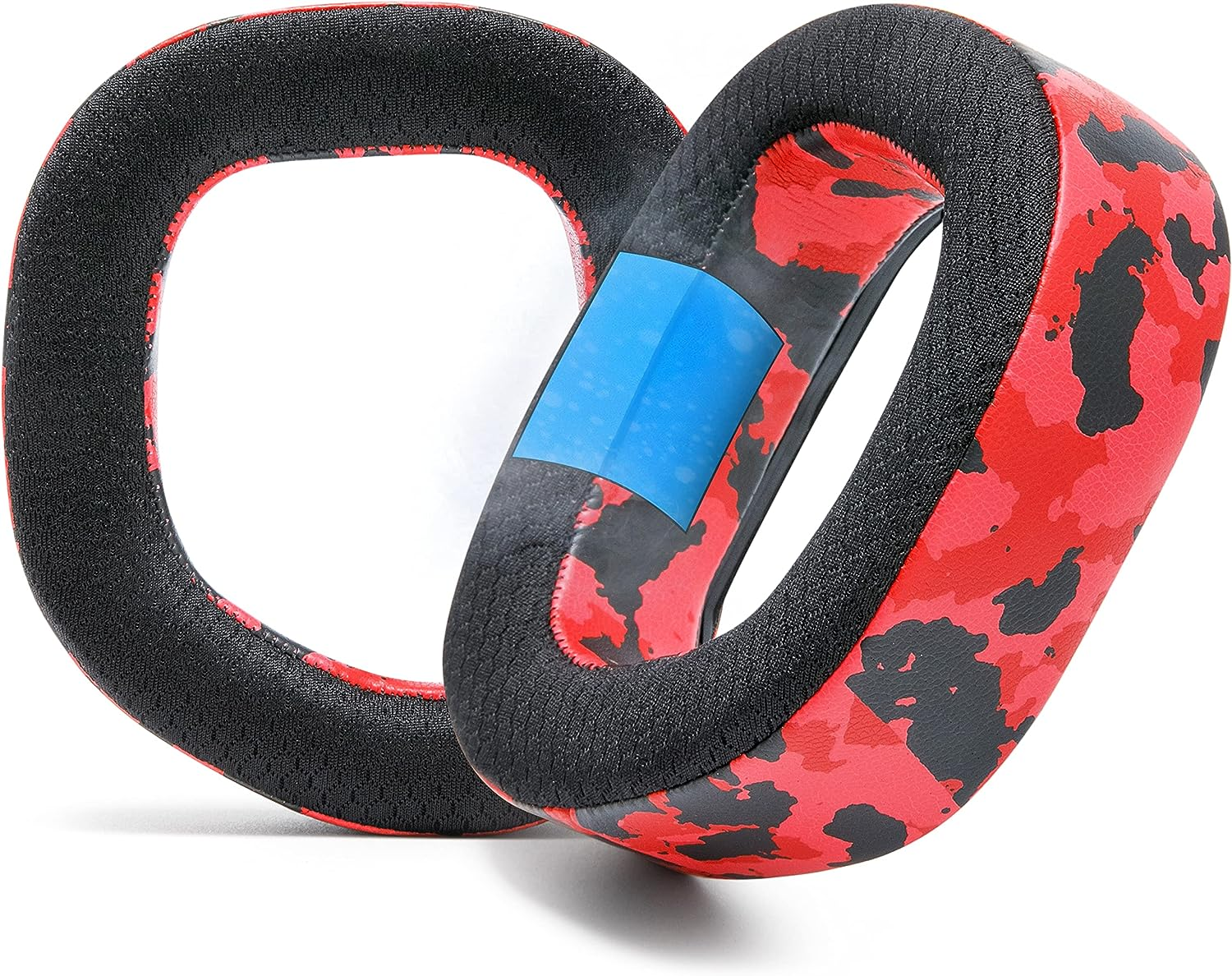 Freeze HS80 - Cooling Gel Earpads for Corsair HS80 RGB Wireless, Wired, & HS80 Max by Wicked Cushions - Elevate Comfort, Thickness & Sound Isolation for Epic Gaming Sessions | Red Camo