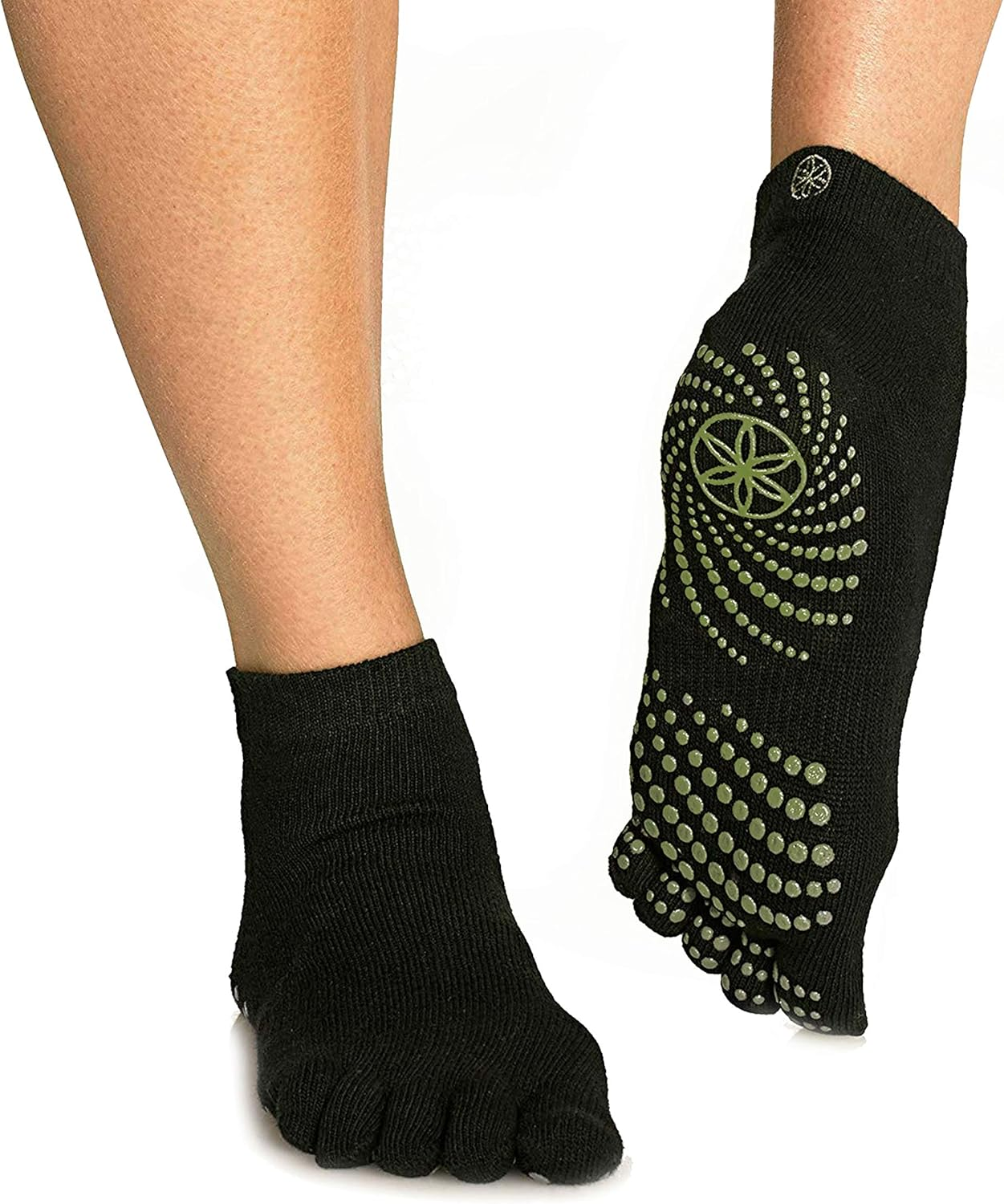 Gaiam Grippy Yoga Socks for Women & Men – Full Toe Non Slip Sticky Grip Acces... - Picture 9 of 13