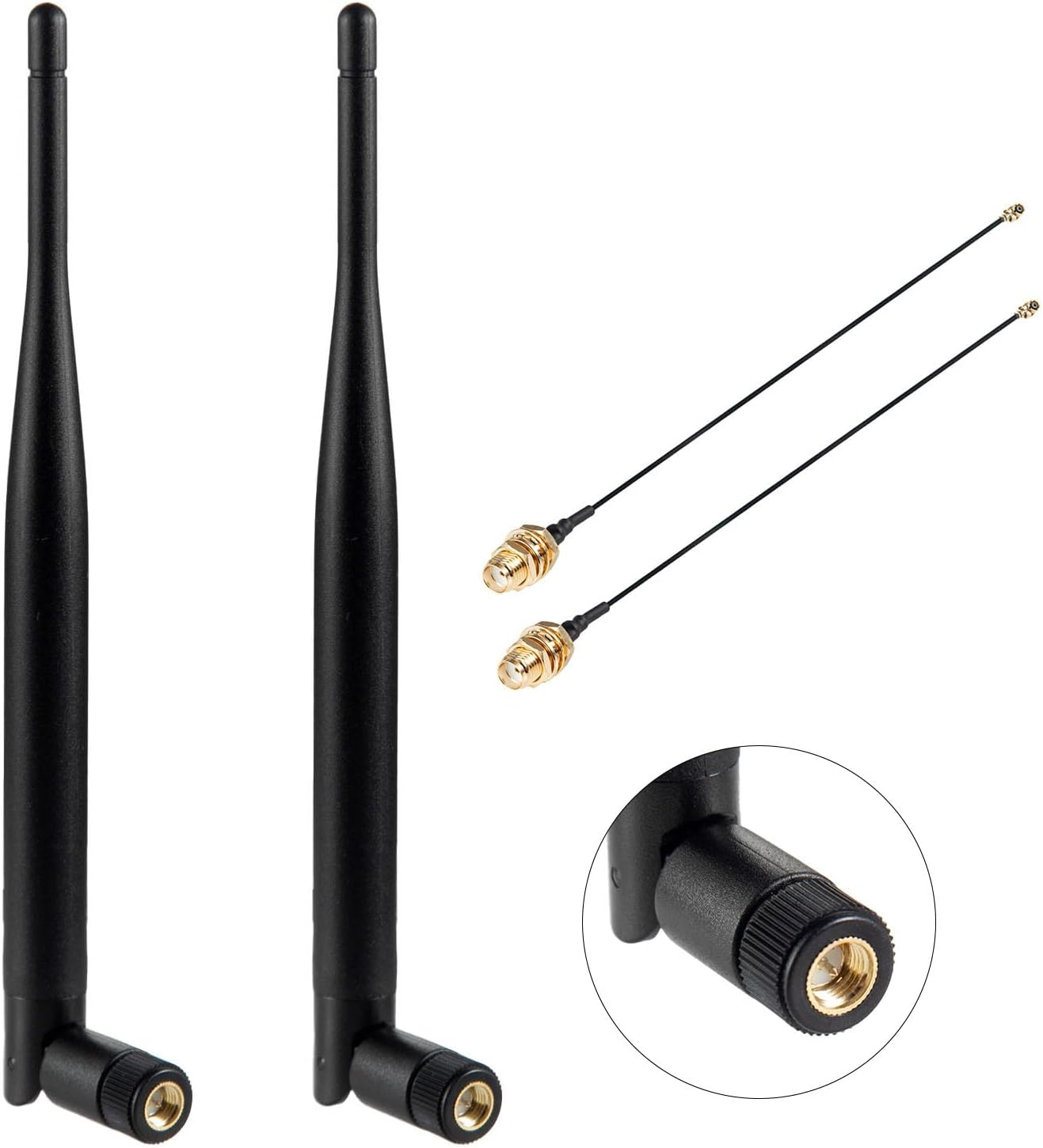 915Mhz Lora Antenna with SMA Male Connector for Meshtastic LORA32 915Mhz ESP32 Lora OLED Board + 15Cm IPEX Extension Cable（2 Sets）, Eifagur