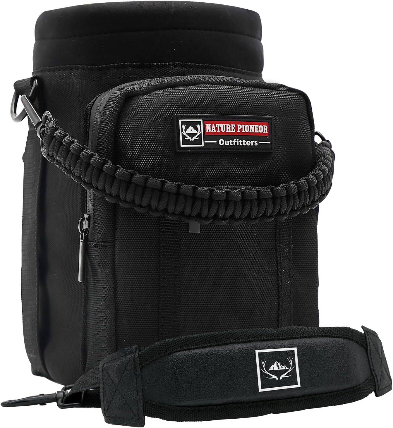 NATURE PIONEOR Water Bottle Holder with Strap 25 32 40 64 Oz Insulated Water Bottle Carrier Sling Sleeve for Hiking,Outdoor Camping,Gym