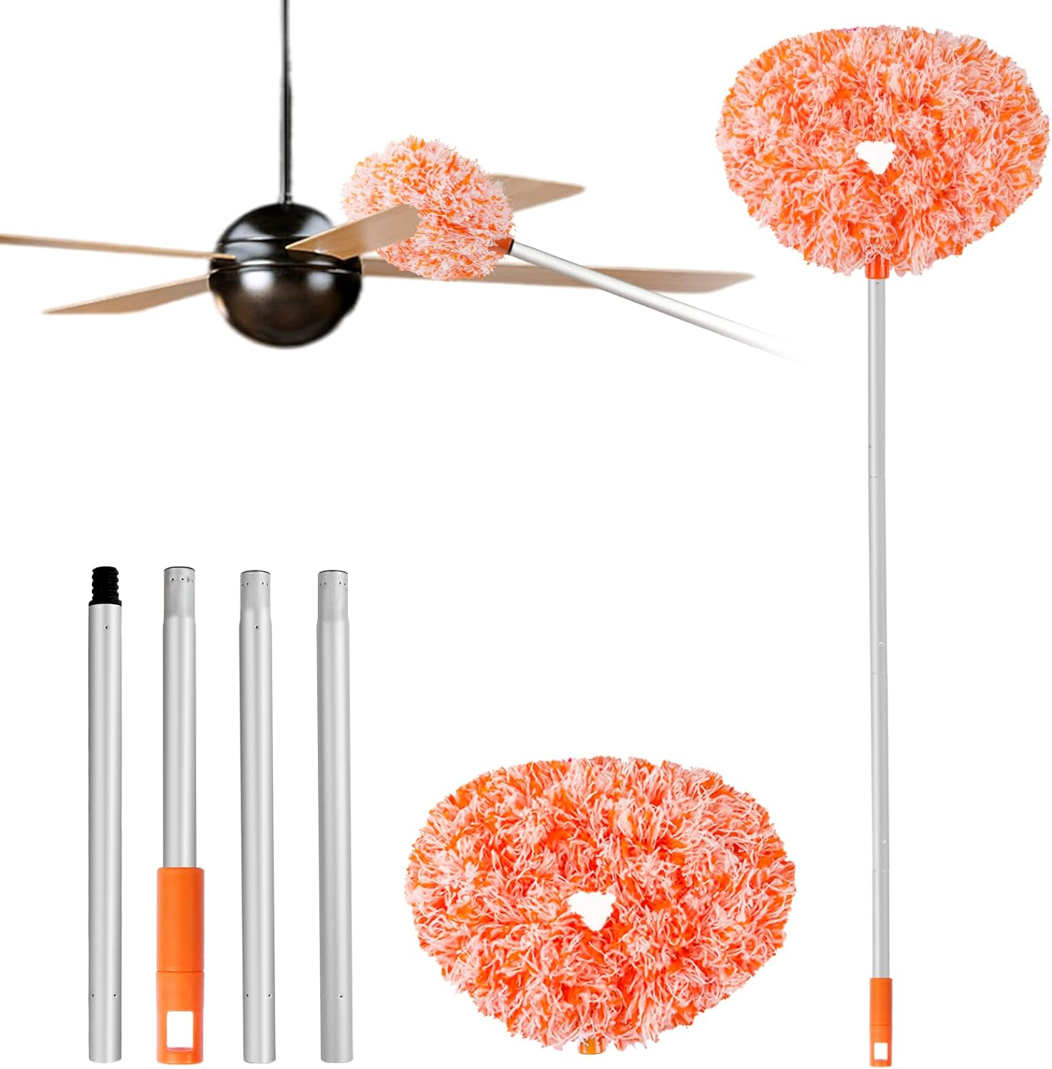 Ceiling Fan Cleaner Duster Reusable Microfiber Ceiling Fan Blade Cleaner Remo... - Picture 9 of 25